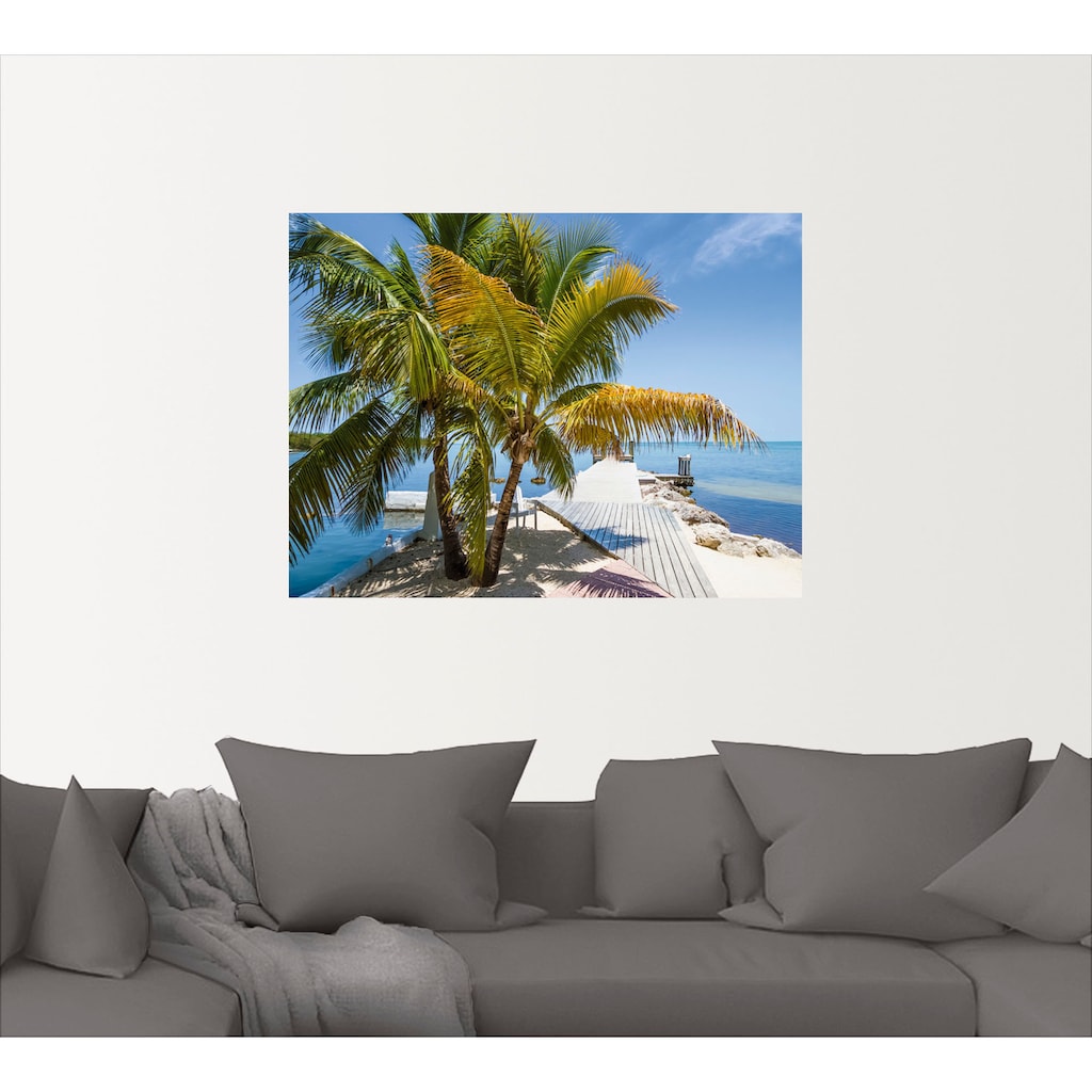 Artland Wandbild »Florida Keys Himmlischer Blick«, Strand, (1 St.)