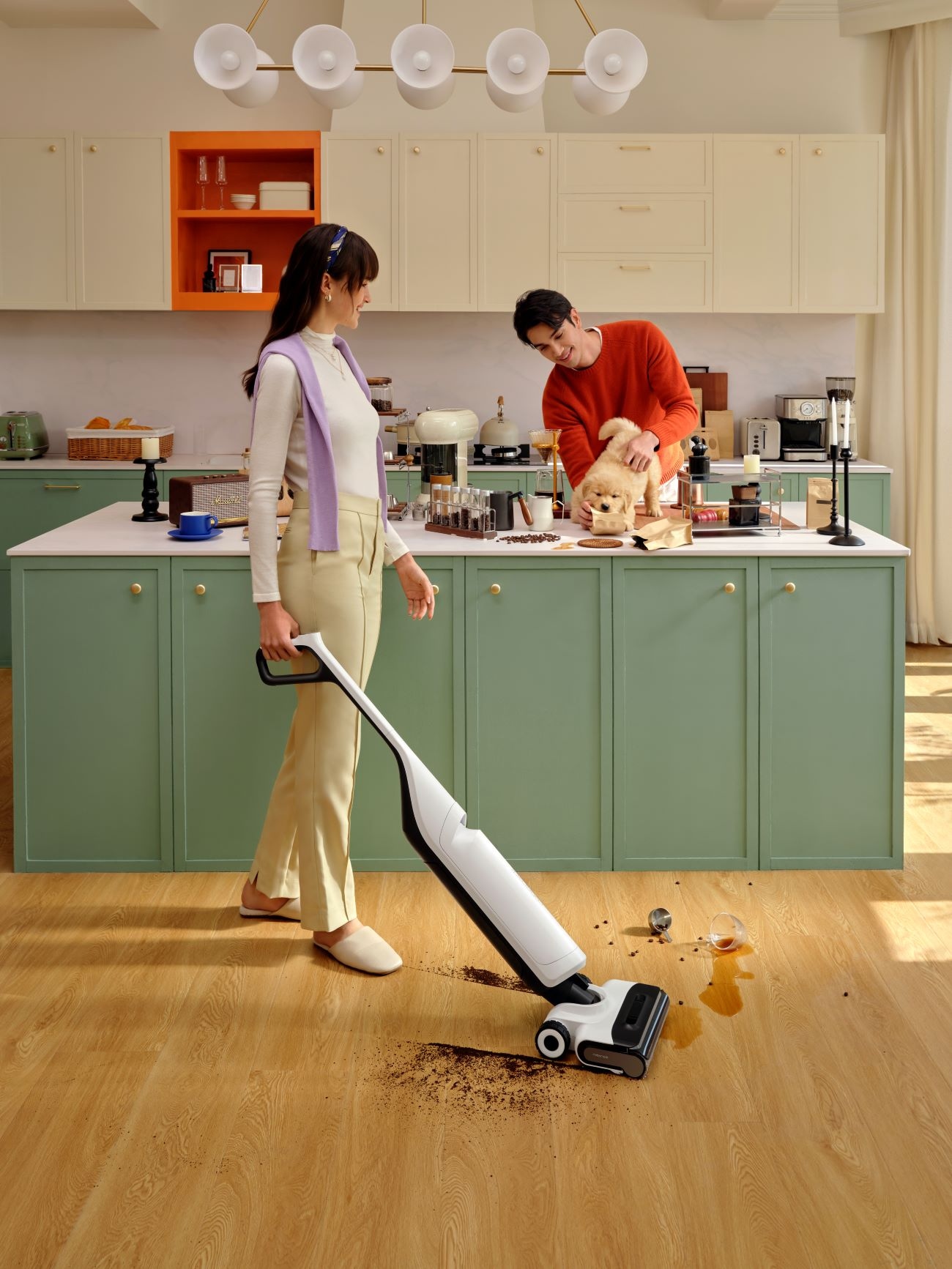 Roborock Nass-Trocken-Akkusauger »Flexi Pro, FlatReach™-Technologie, 17000Pa Saugleistung«, Roborock RevoBrush™ 2.0, Selbstreinigung mit Warmwasser und Warmluft