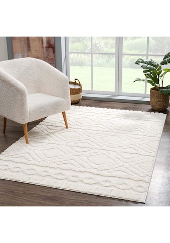 Carpet City Hochflor-Teppich »Focus«, rechteckig, Boho-Teppich, besonders weich, Hoch... kaufen