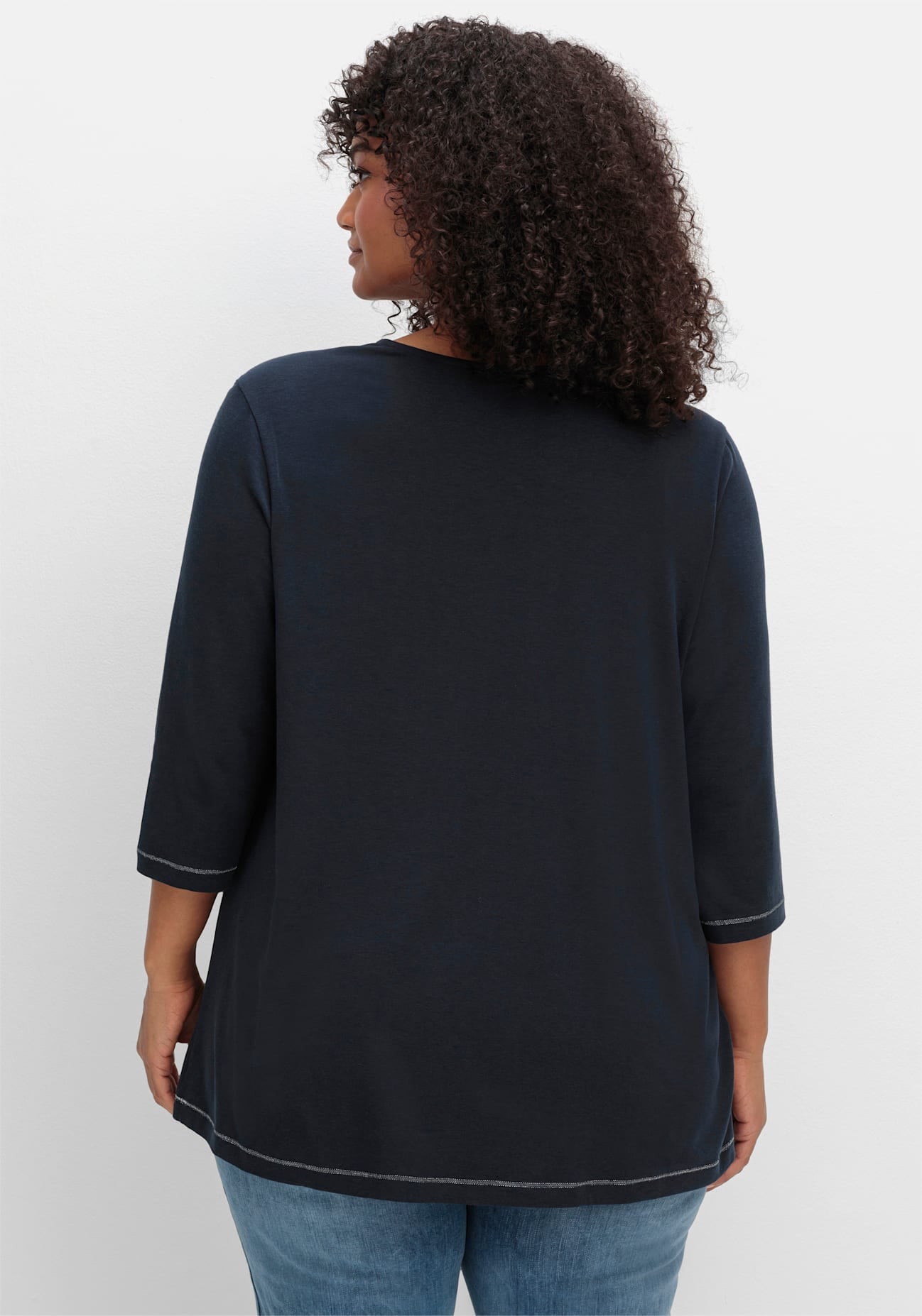 Sheego 3/4-Arm-Shirt »3/4-Arm-Shirt«, (1 tlg.)