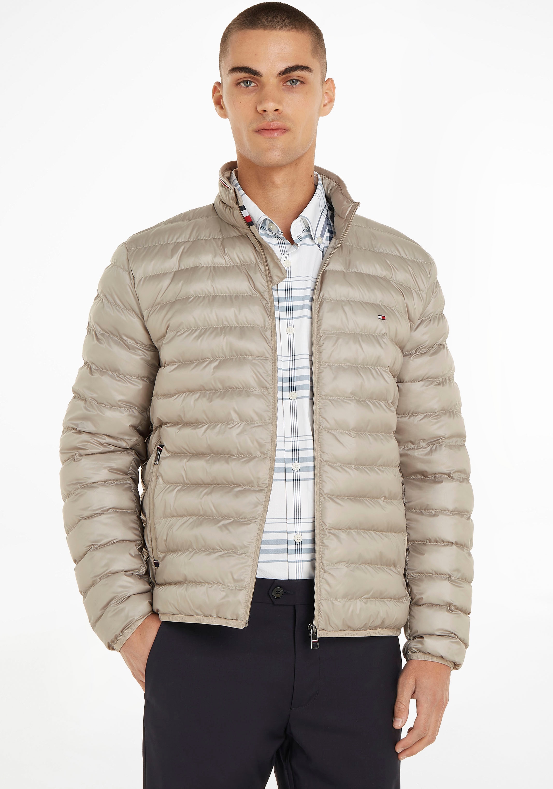 Tommy Hilfiger Steppjacke »PACKABLE Logostickerei ♕ JACKET«, mit bei Tommy RECYCLED Hilfiger