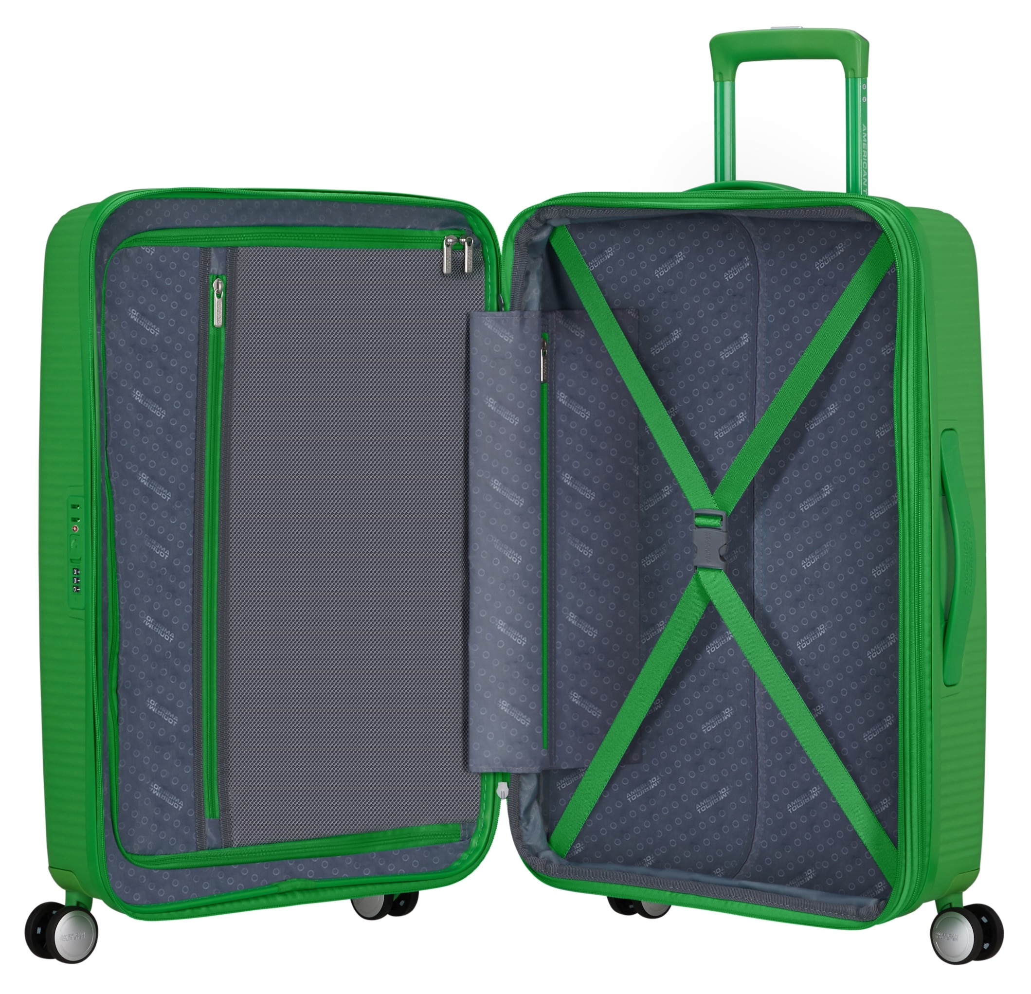 American Tourister® Hartschalen-Trolley »SOUNDBOX, in verschiedenen Farben und Größen«, 4 Rollen, Reisekoffer Trolley Aufgabegepäck TSA-Zahlenschloss Volumenerweiterung