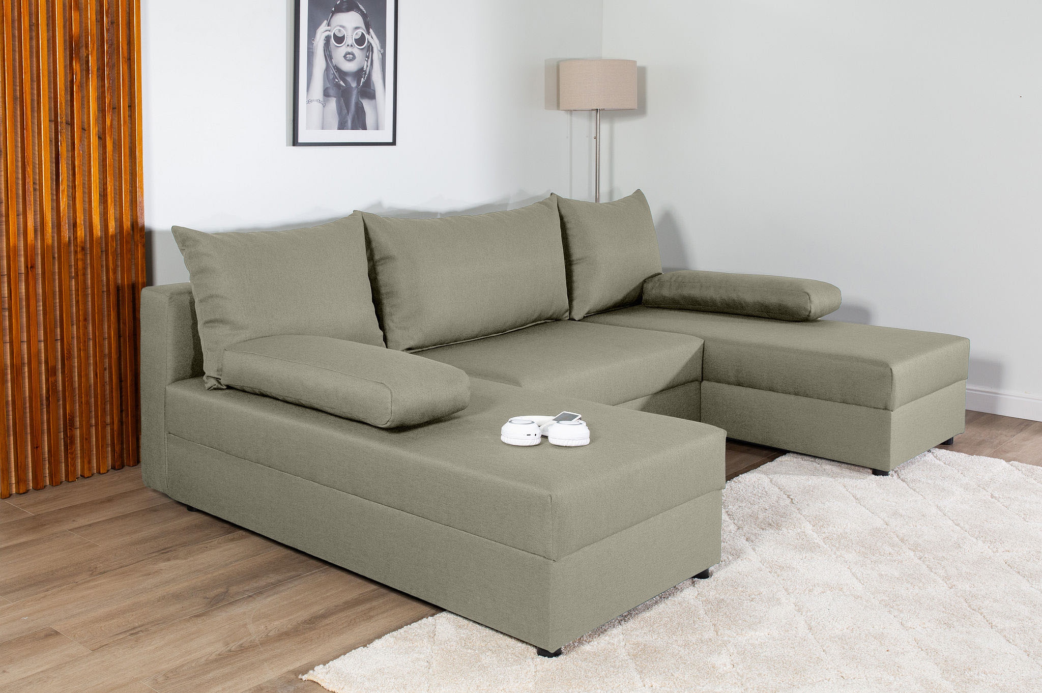 COLLECTION AB Wohnlandschaft »Pico U-Form«, Wohnlandschaft,2 X Ottomane,Polyätherschaum Polsterung