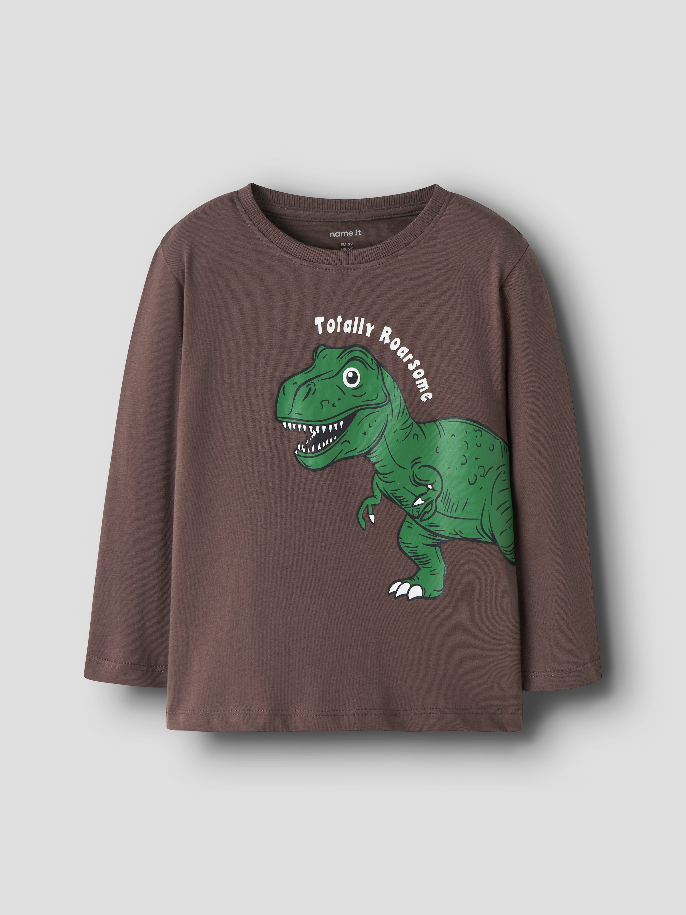 Name It Langarmshirt »NMMNEDIN 2P LS NREG TOP BOX PB« Packung, 2 Baumwolle, regular fit, Dino Druck