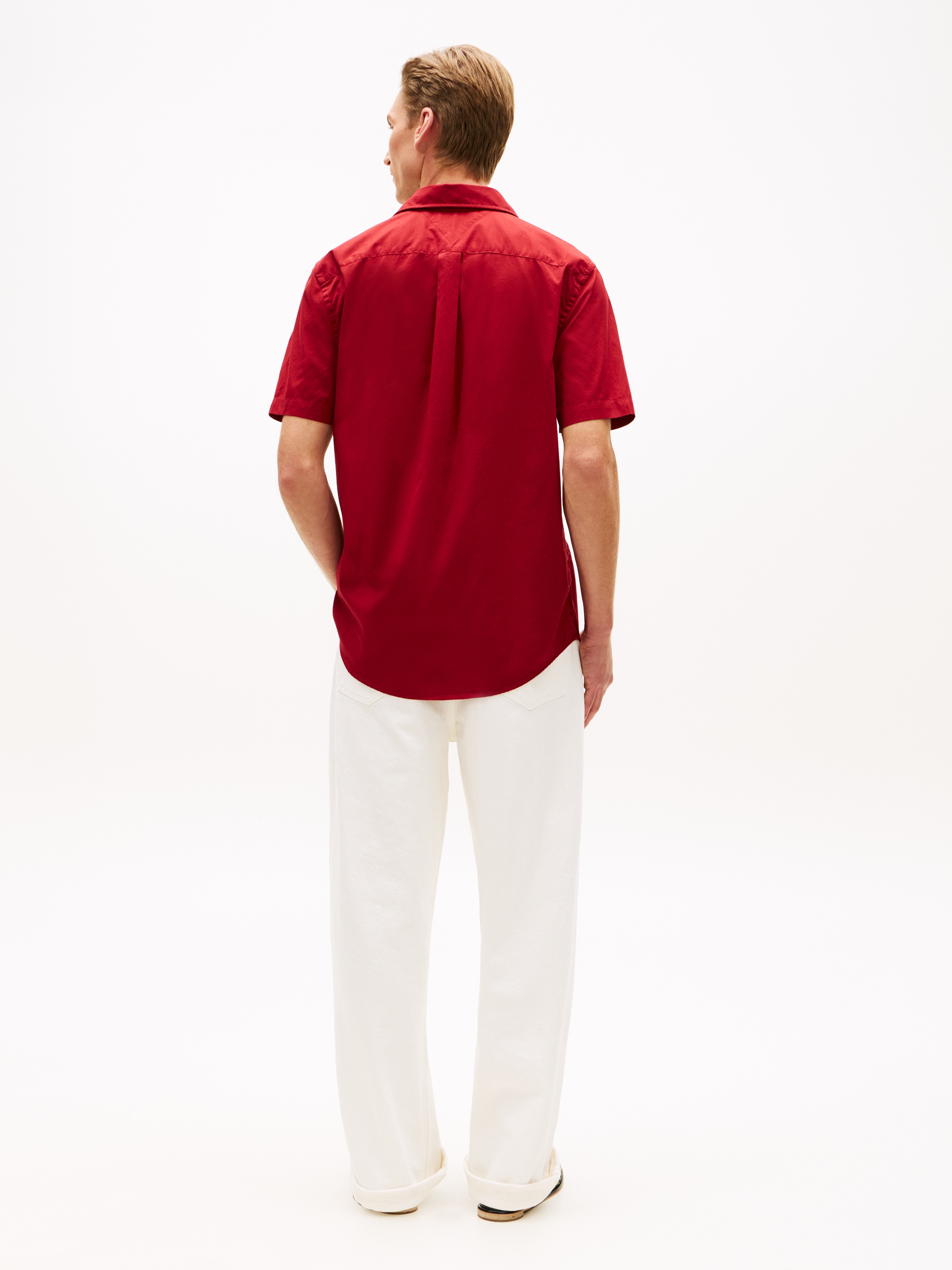 Tommy Hilfiger Kurzarmhemd »FLEX POPLIN SOLID« Regular fit mit Button-Down-Kragen