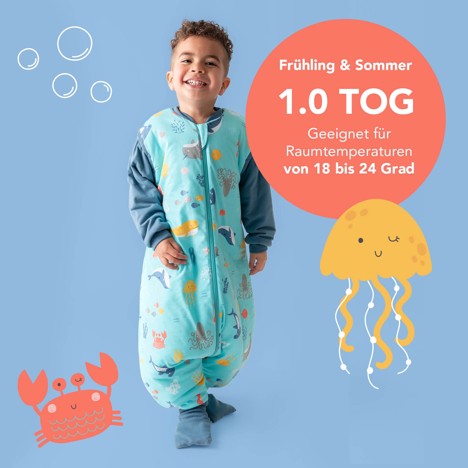 Schlummersack Babyschlafsack »Schlafsack mit Füßen 1.0 Tog«