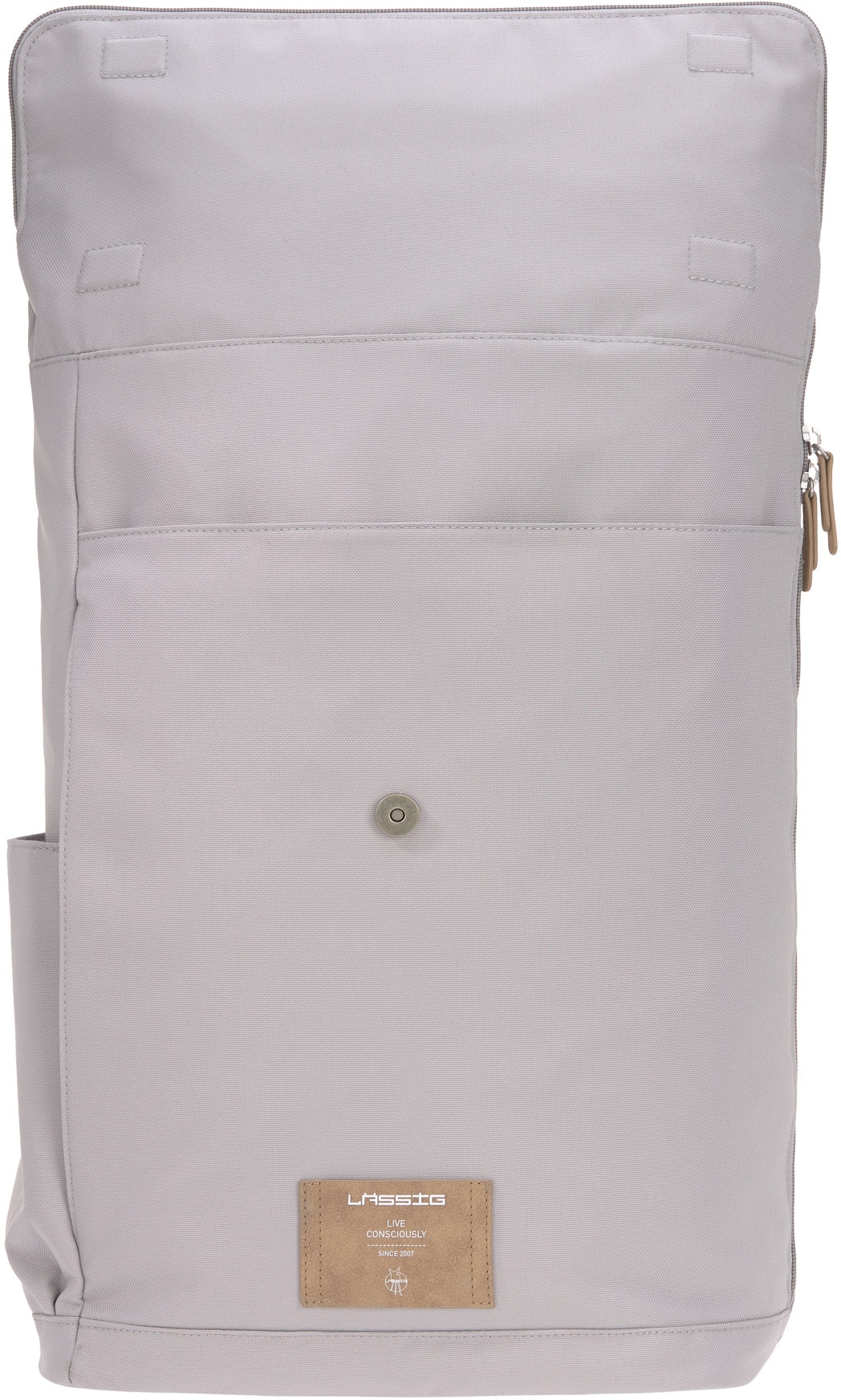 LÄSSIG Wickelrucksack »Green Label, Rolltop, Grey«, PETA-approved vegan; zum Teil aus recyceltem Material