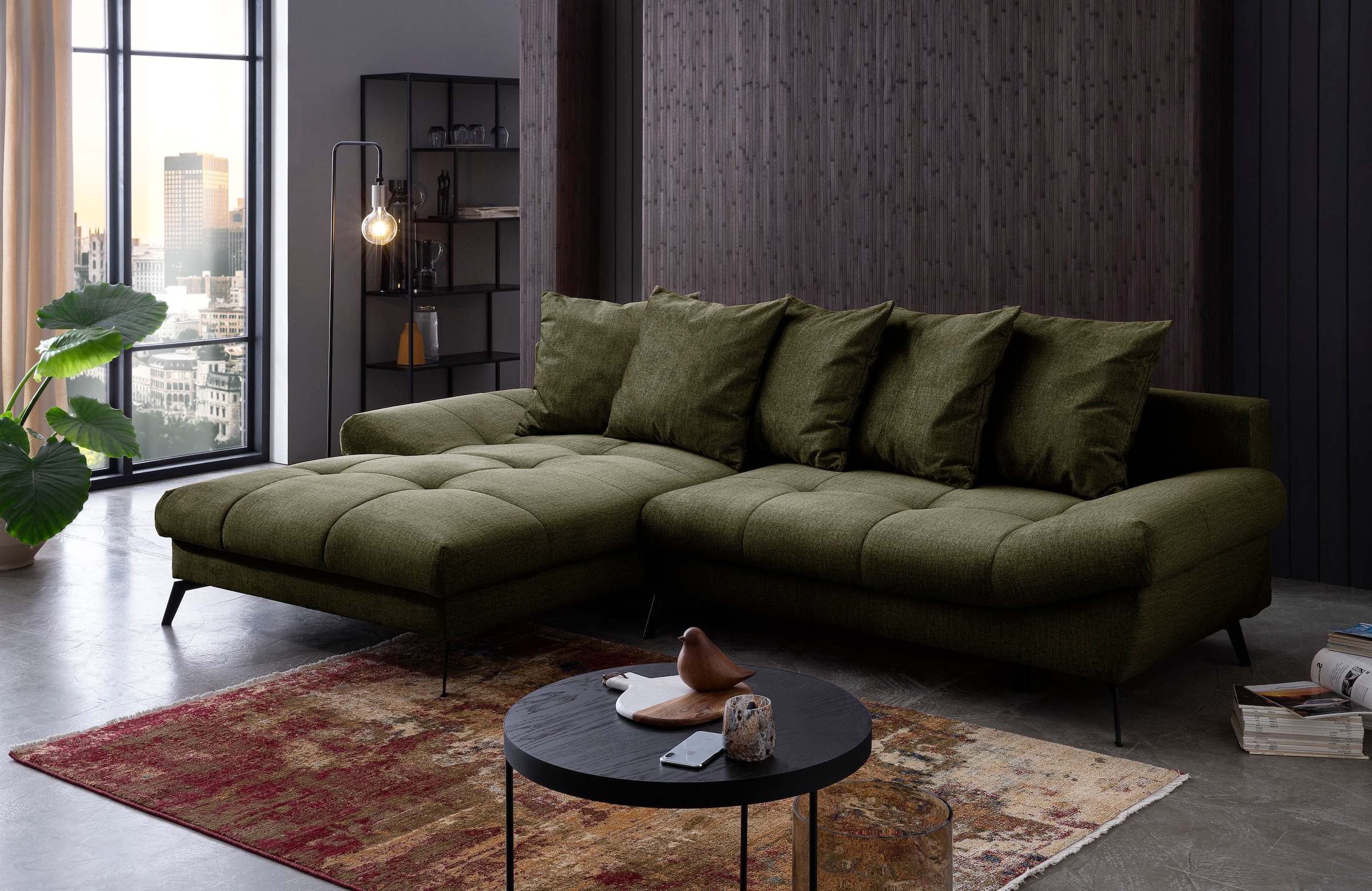 Ecksofa »Olmedo, extravagantes Design und toller Sitzkomfort, L-Form«, inklusive...