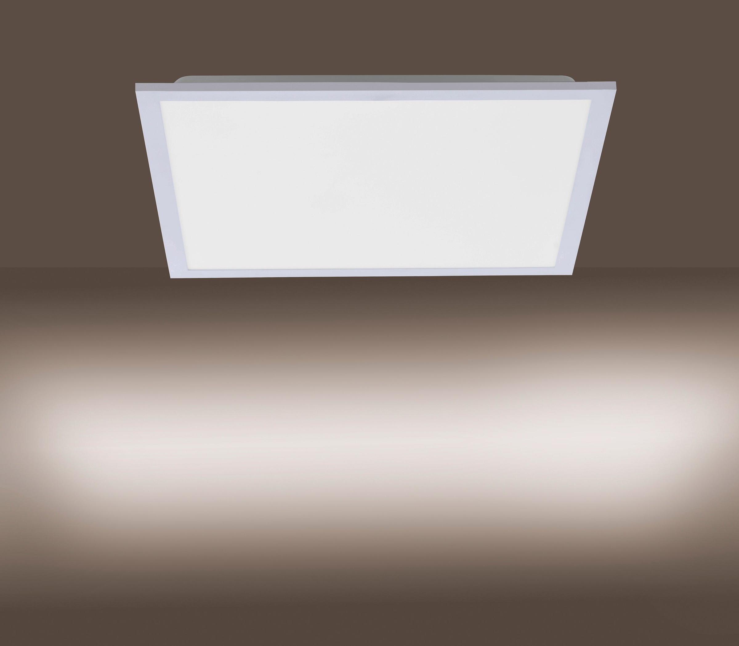 JUST LIGHT LED Panel »FLAT«, 1 flammig, Leuchtmittel LED-Board | LED fest integriert, LED Deckenleuchte, LED Deckenlampe