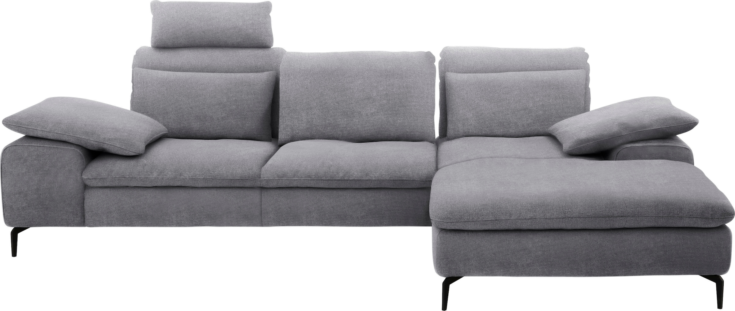 W.SCHILLIG Ecksofa »valentinoo, Designsofa, bequem, elegant und zeitlos, L-Form«, (Set), inklusive Hocker, mit Sitztiefenverstellung, Breite 299 cm