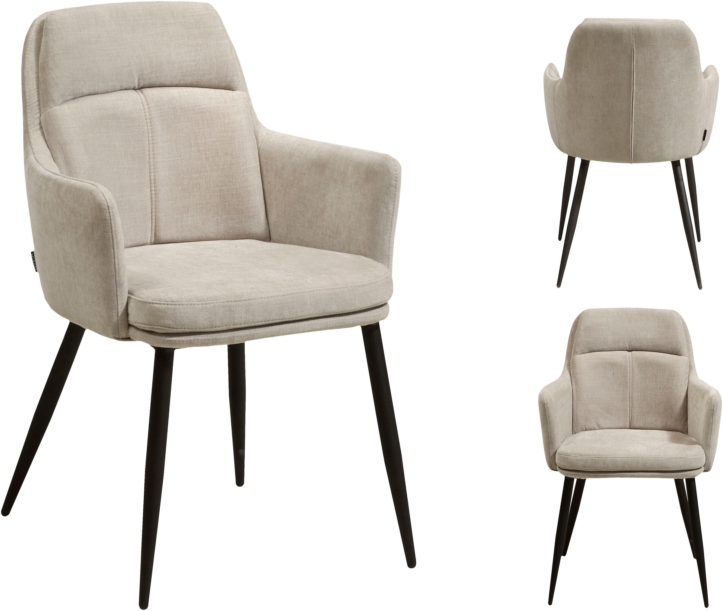 OMG Design Armlehnstuhl »Donna« (Set) 1 Stk.Schalenstuhl, bequem gepolstert, Esszimmerstuhl