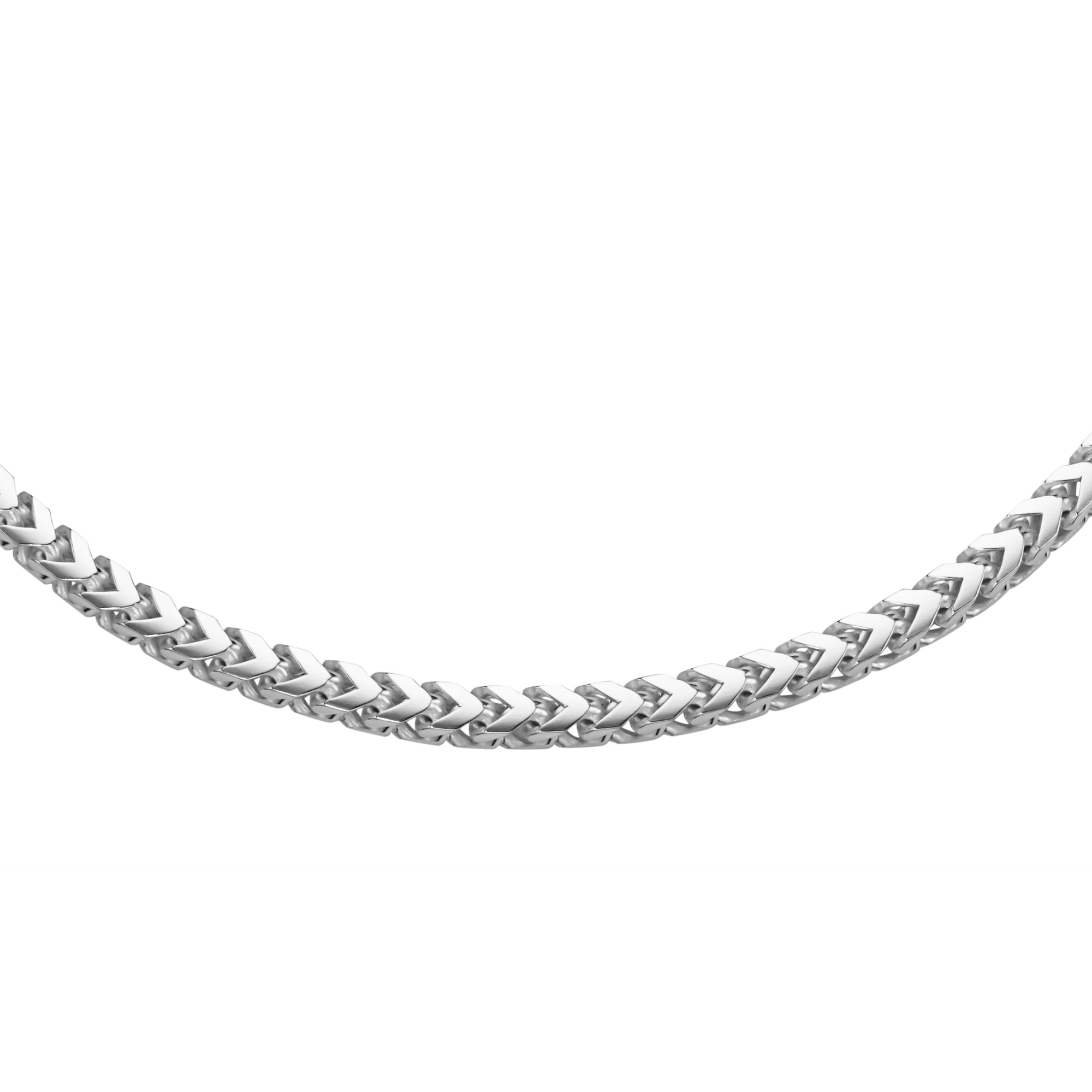 Smart Jewel Silberkette »Kette Fantasiekette 4-kant diamantiert, massiv, Silber 925«
