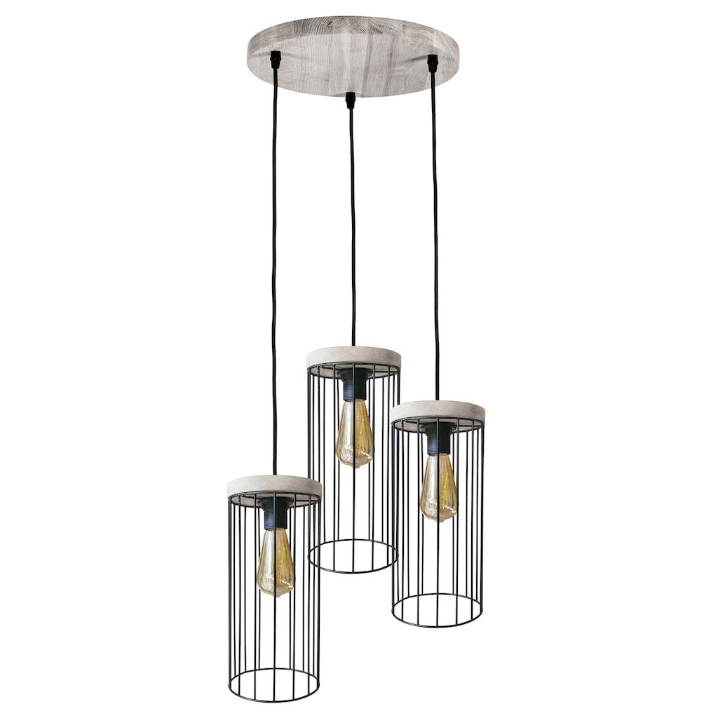 BRITOP LIGHTING Pendelleuchte »TIMEO WOOD MAX«, 3 flammig-flammig