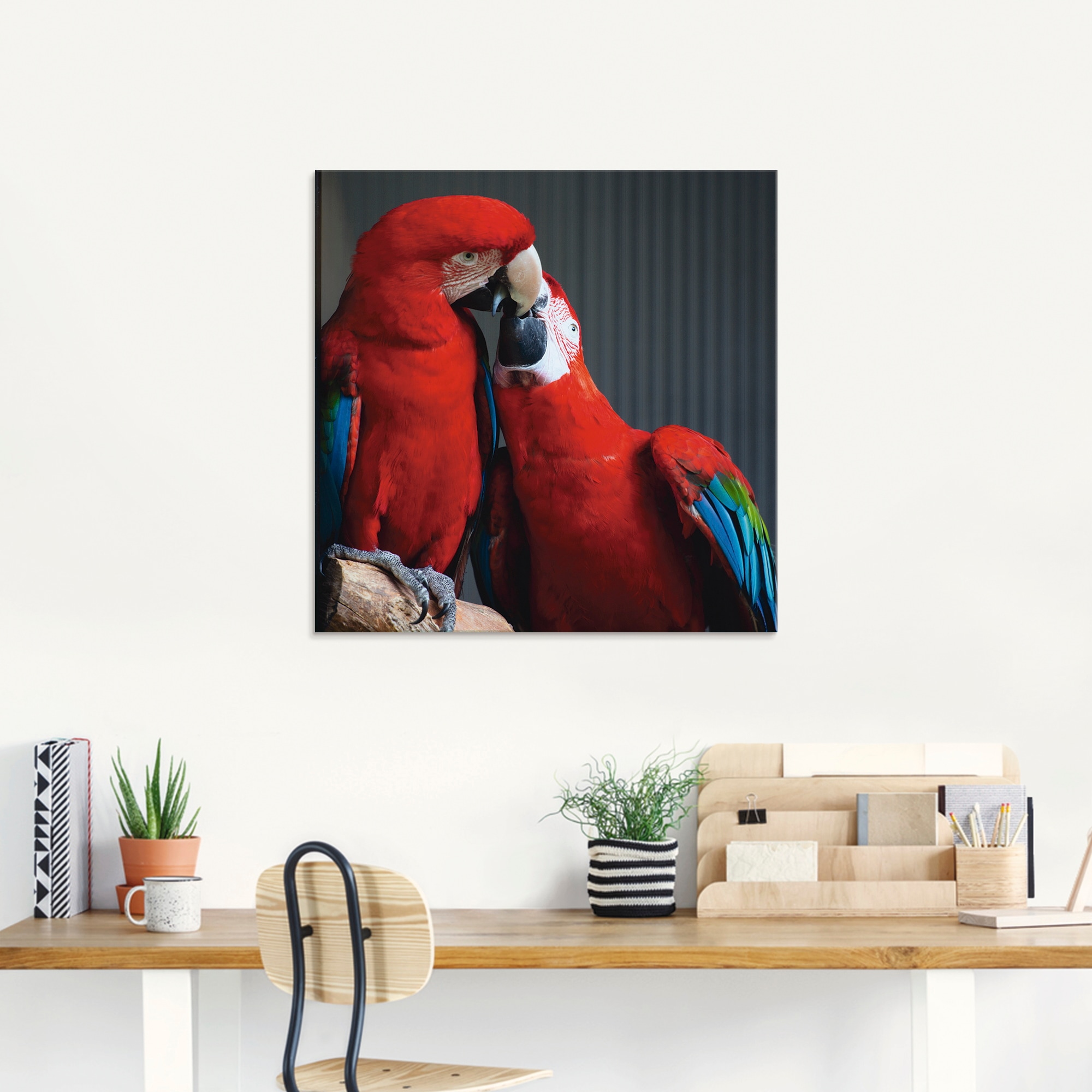 Artland Glasbild »Papageien« Vögel 1 Stk. tlg. in verschiedenen Größen