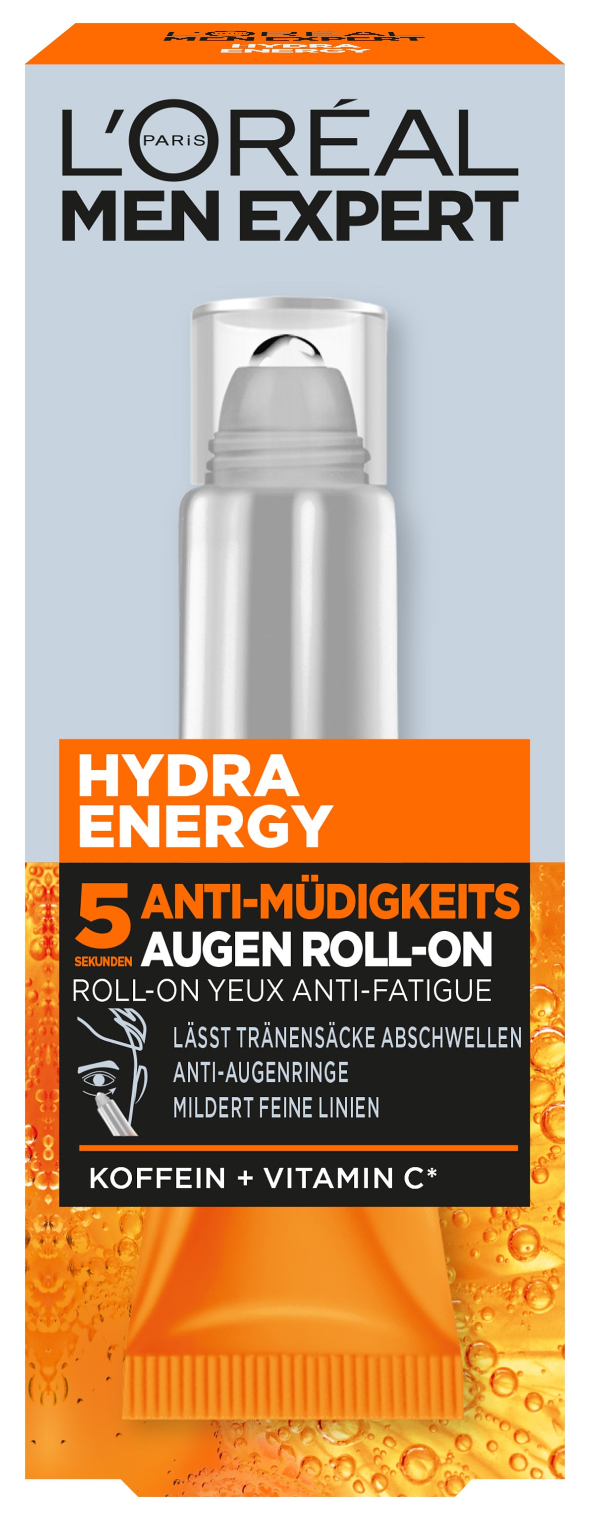 L'ORÉAL PARIS MEN EXPERT Augen-Roll-on »Hydra Energy Anti-Müdigkeit« mit Active-Gel-Formel