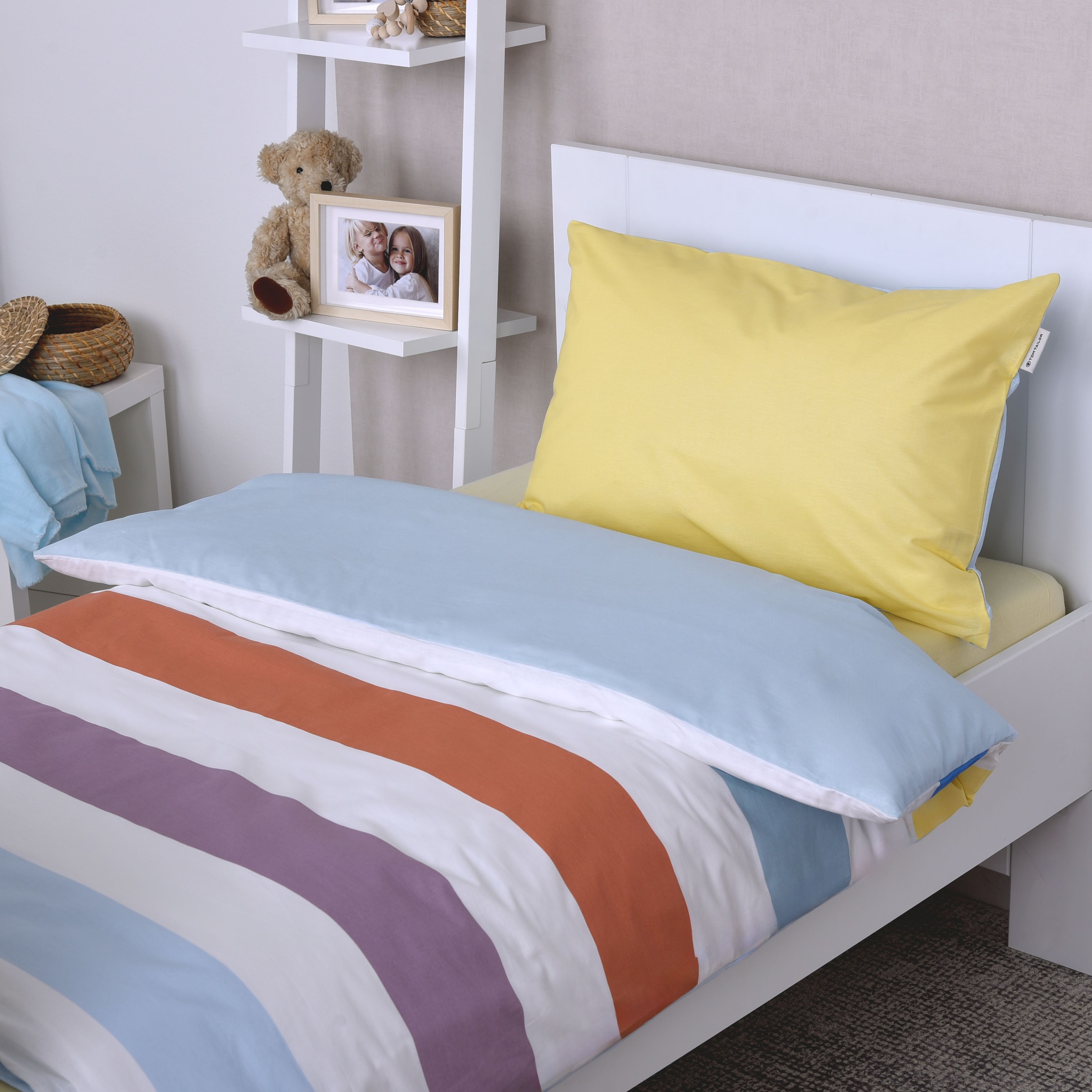 TOM TAILOR HOME Babybettwäsche »TWO-TONE SOLID COLORS in Gr. 100x135cm«, new bedroom, gewebtes Label