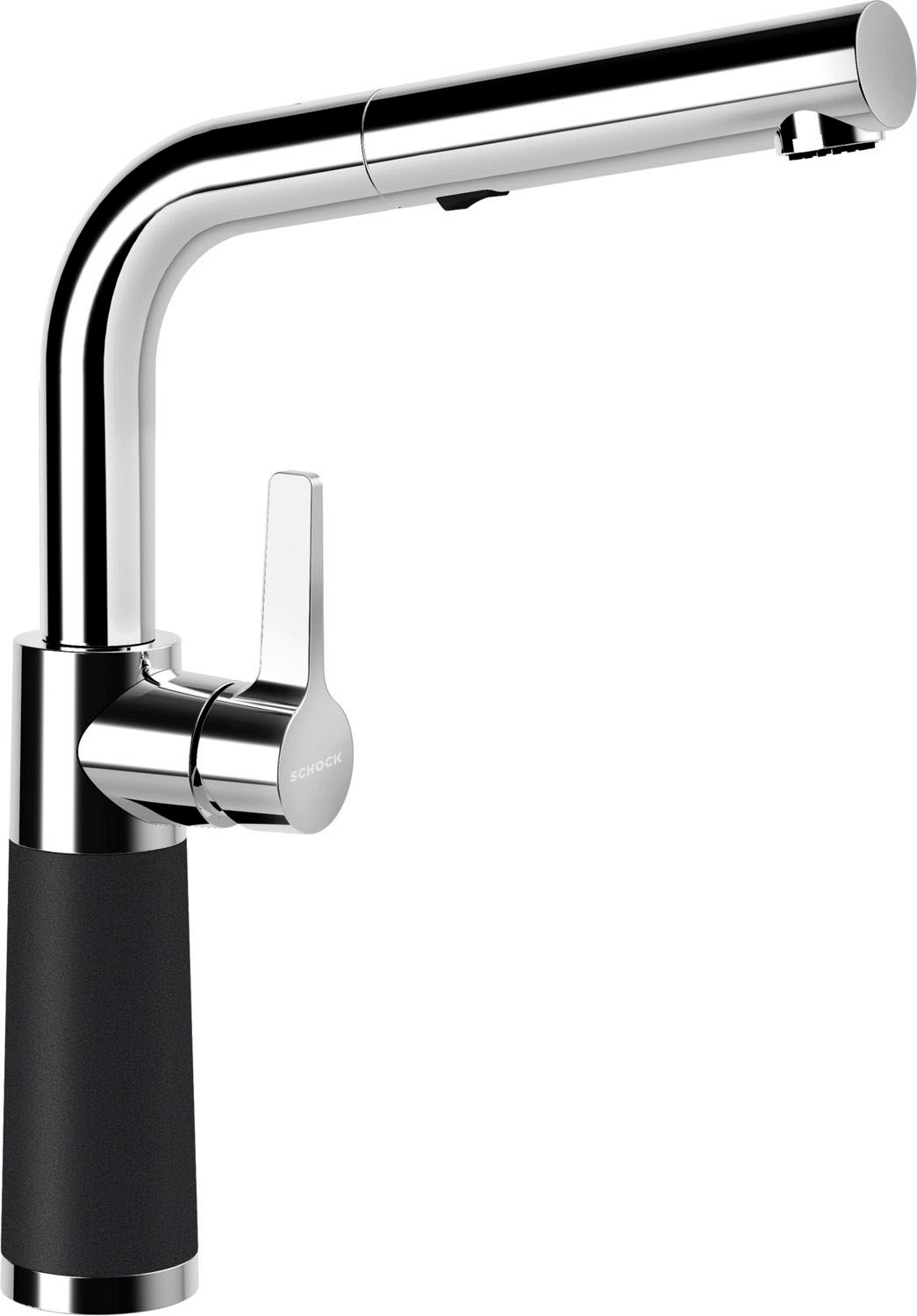 Schock Küchenarmatur "SC-540 SB" ausziehbar, Strahl-Brause, Rückflussverhinderer, Schwenkbereich 120