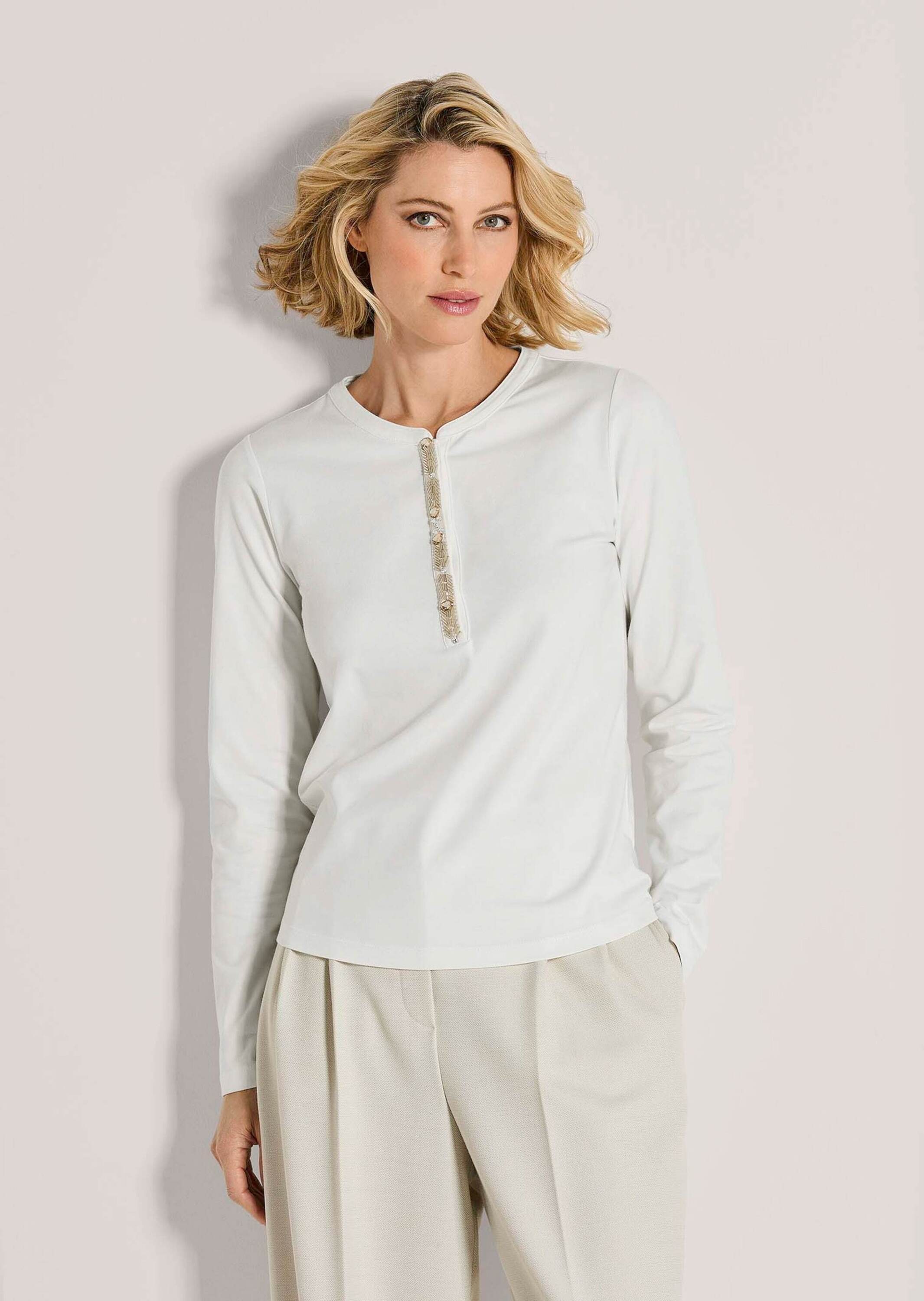 MADELEINE Langarmshirt »Blusenshirt Elegantes Shirt mit Schmucksteinen«