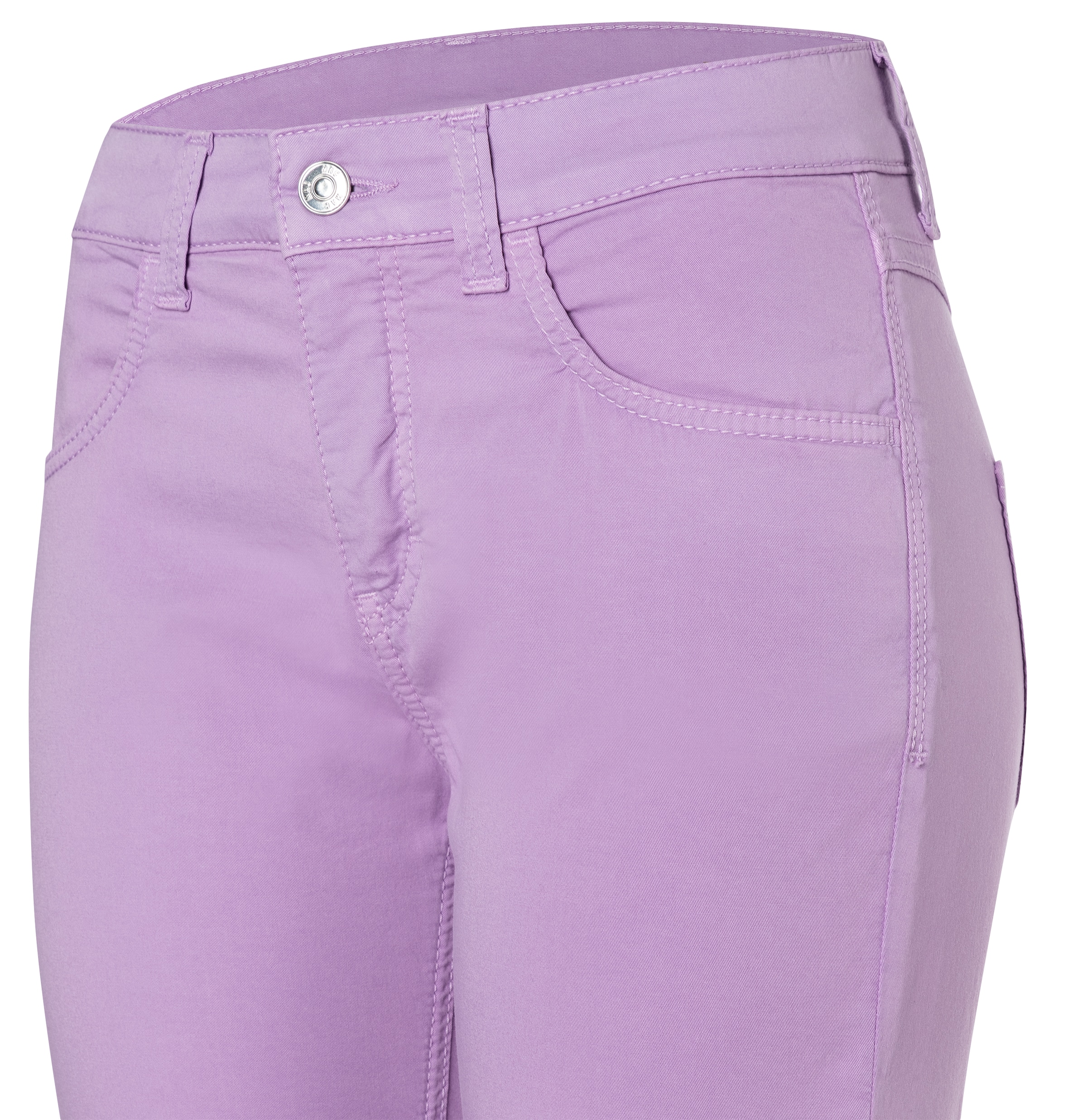 MAC Caprihose »Capri-Summer-Clean«, Sommerhose Kniebedeckend mit kleinem Schlitz am Saum