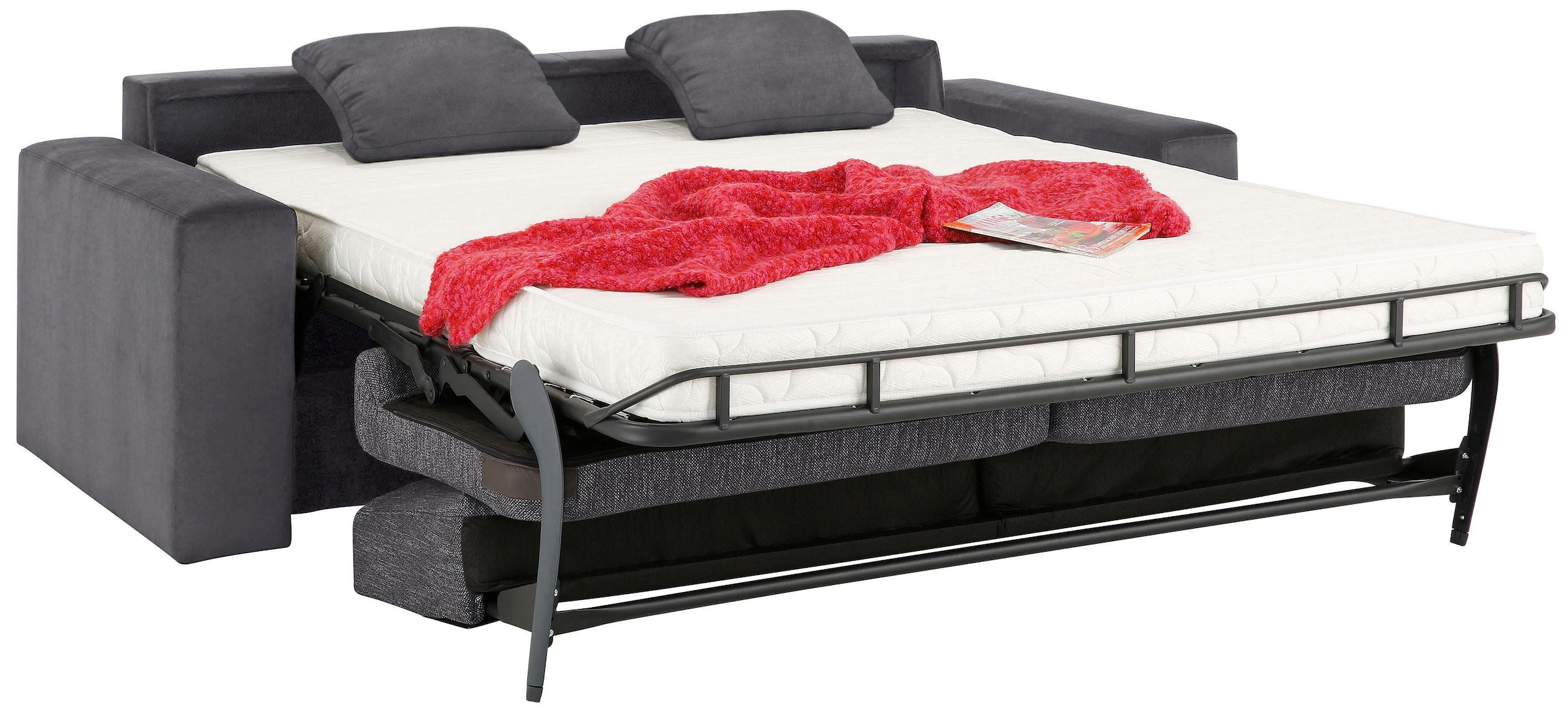 Home affaire Schlafsofa »Roma Matratzenhöhe 14 cm«, Dauerschlaffunktion, mit Unterfederung, Lattenrost, Matratze