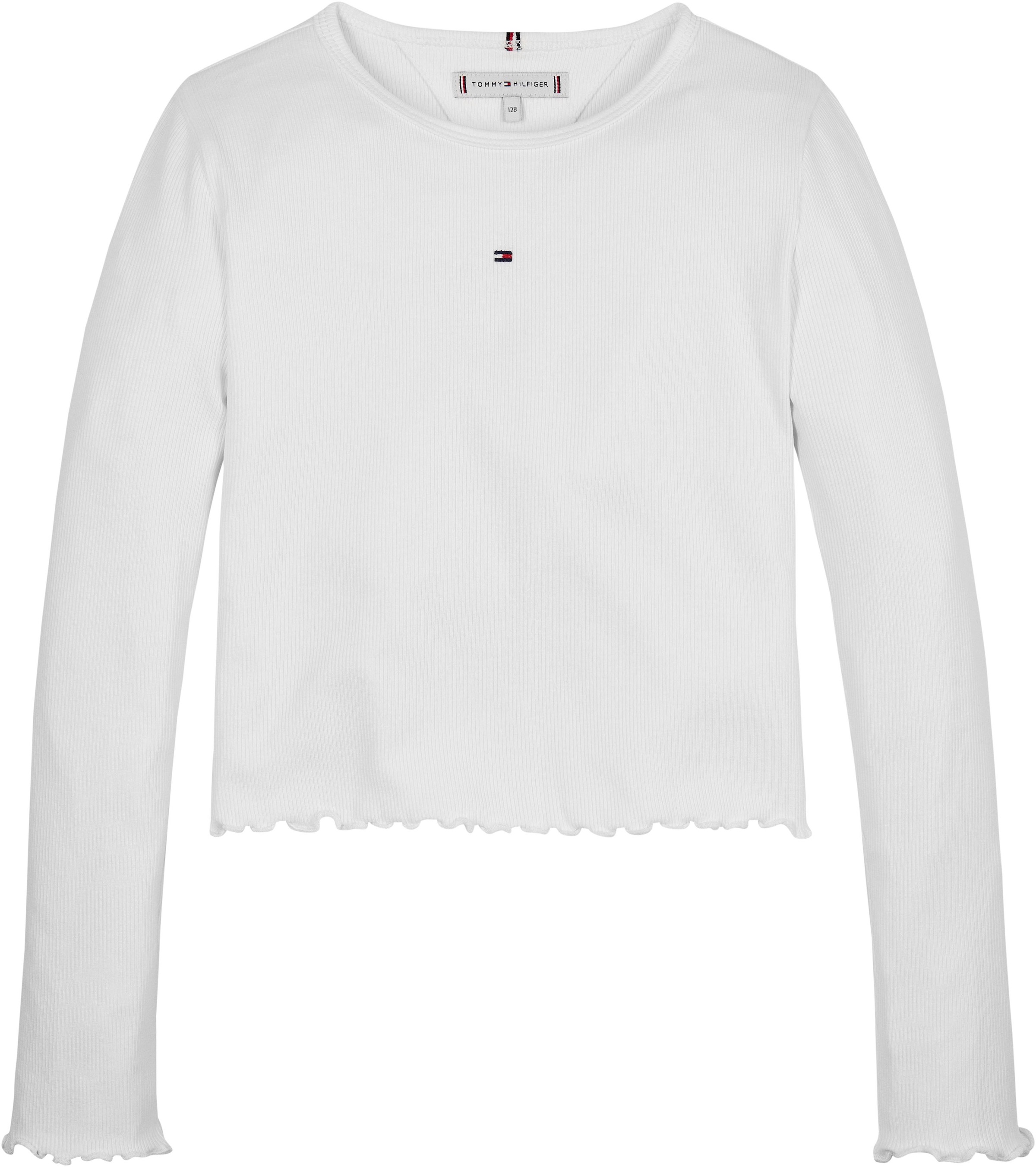Tommy Hilfiger Langarmshirt »ESSENTIAL RIB TOP L/S«, mit Babylock Saum