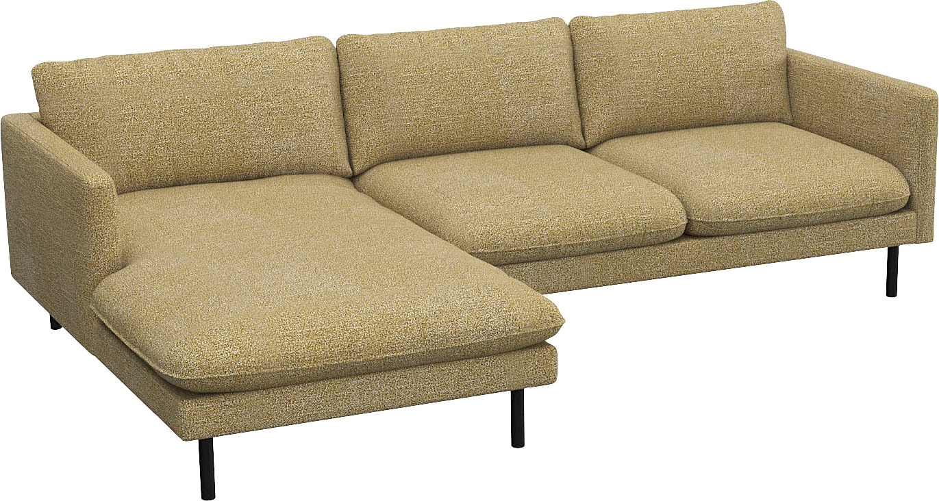 FLEXLUX Ecksofa »Bolzano, elegant und bequem, L-Form«, Sitzaufbau mit Kaltschaum & Stahl-Wellen, loose Sitz -& Rückenkissen