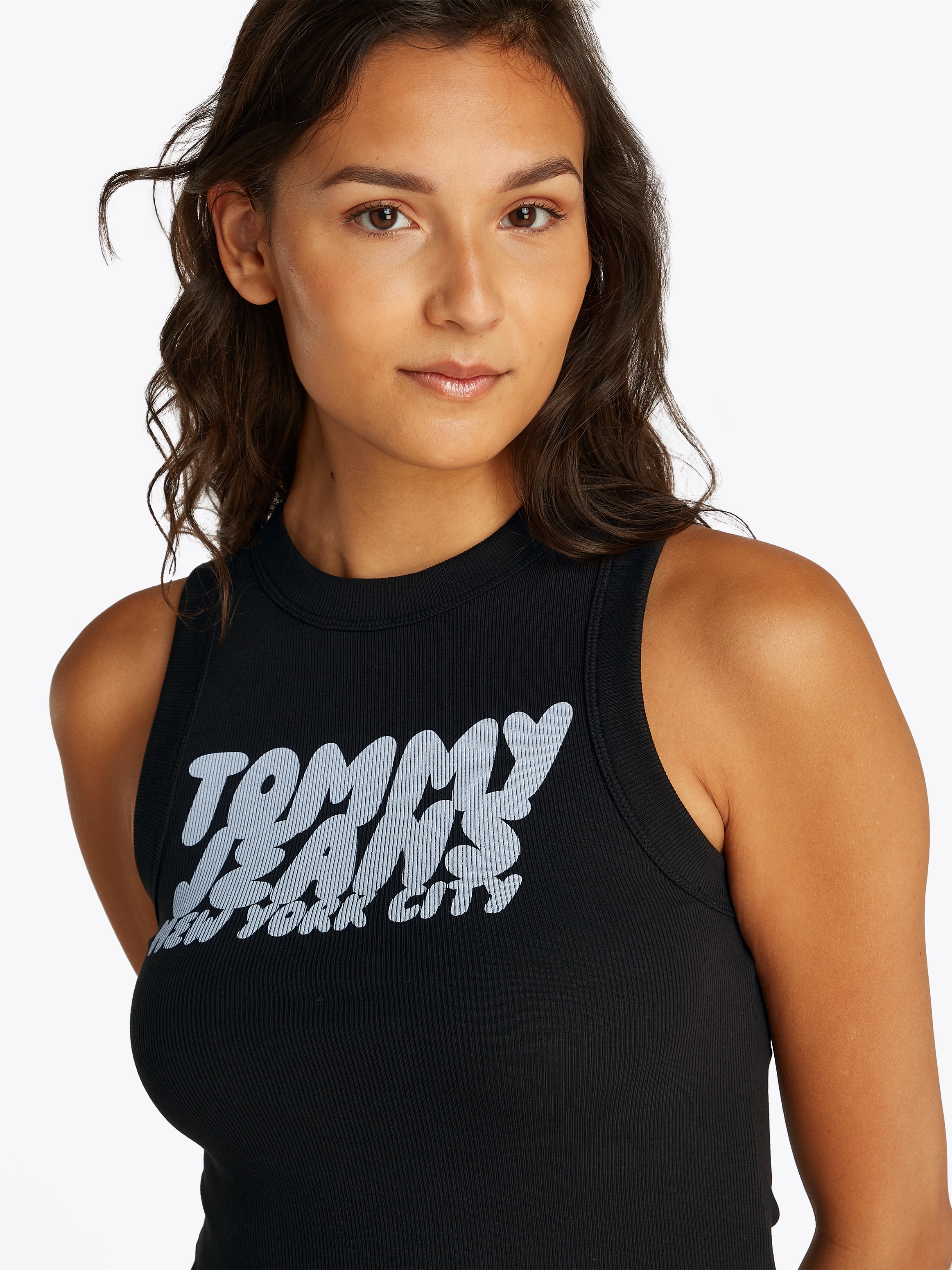 Tommy Jeans Tanktop »TJW SLIM SH TJ BUBBLE TANK«, mit Logodruck