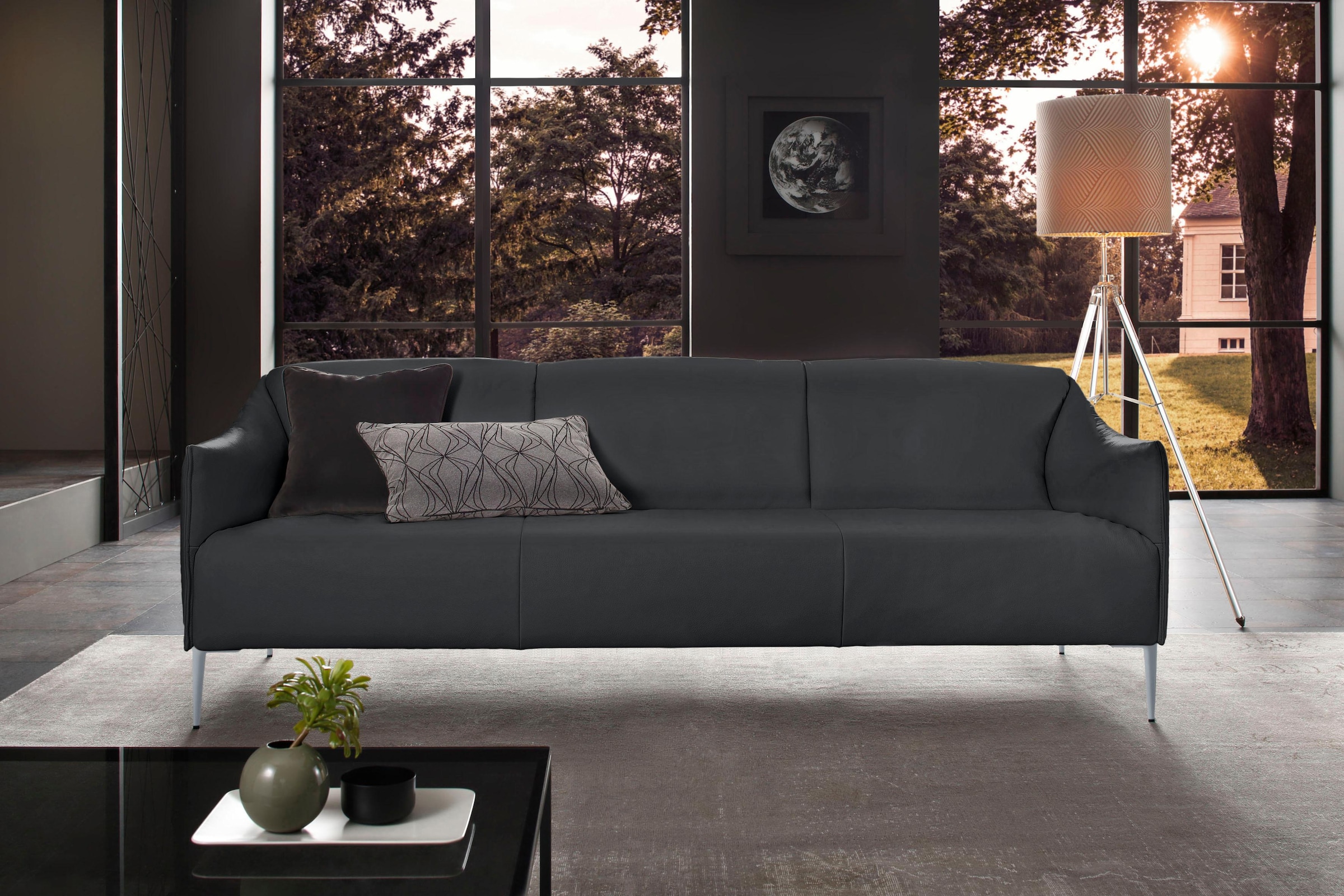 W.SCHILLIG 3-Sitzer »sally«, mit Metallfüßen in Silber matt, Breite 224 cm