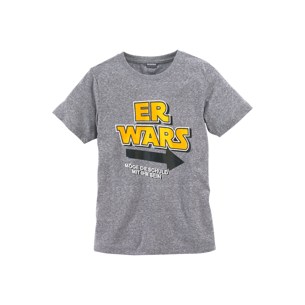 KIDSWORLD T-Shirt »ER WARS« Spruch