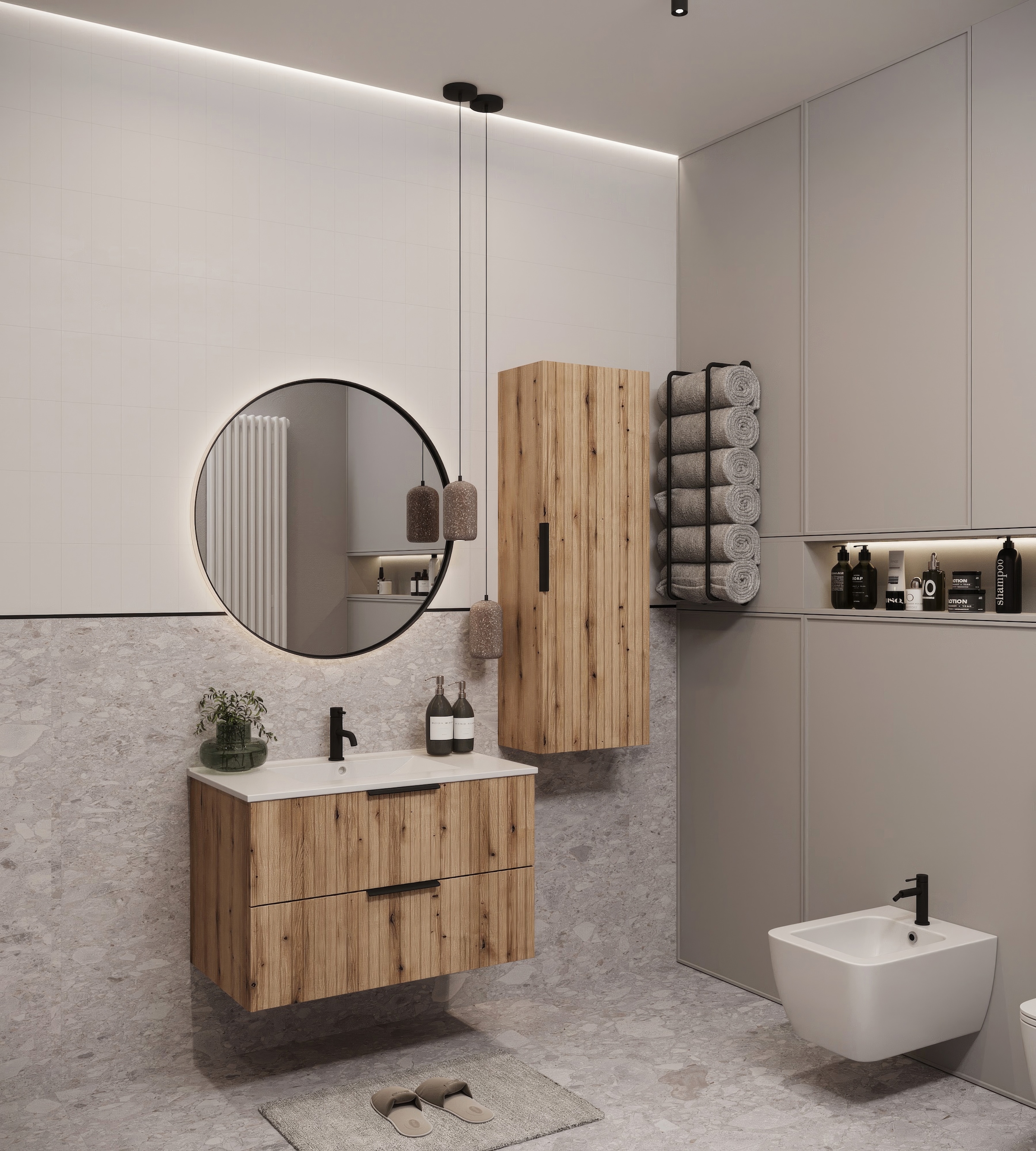 welltime Hängeschrank »Tibu« in verschiedenen Farben erhältlich, Badmöbel, passend zur Serie