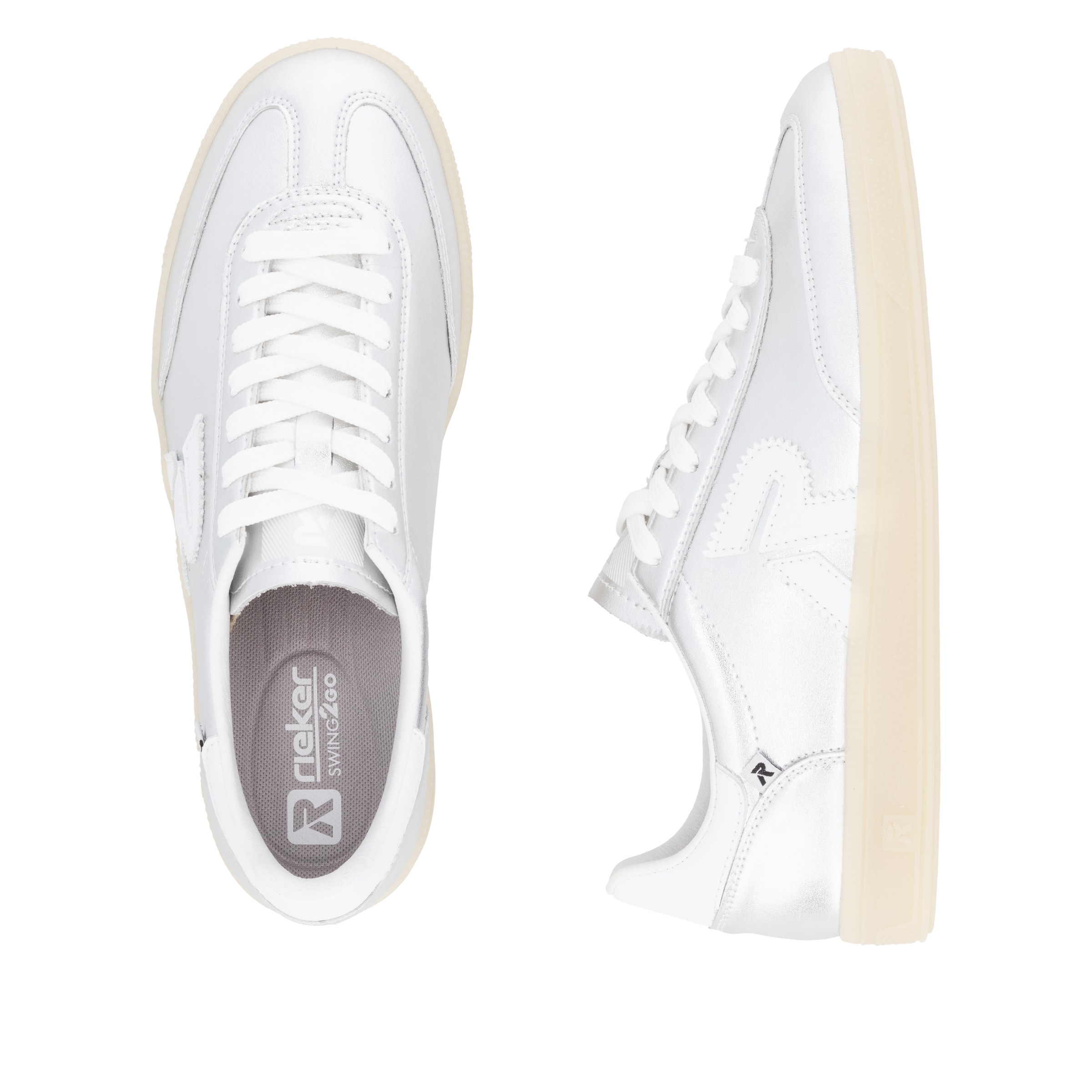 RIEKER Sport Sneaker »San Diego Swing2GO«, Retro-Sneaker, Freizeitschuh, Halbschuh mit herausnehmbarem Fußbett