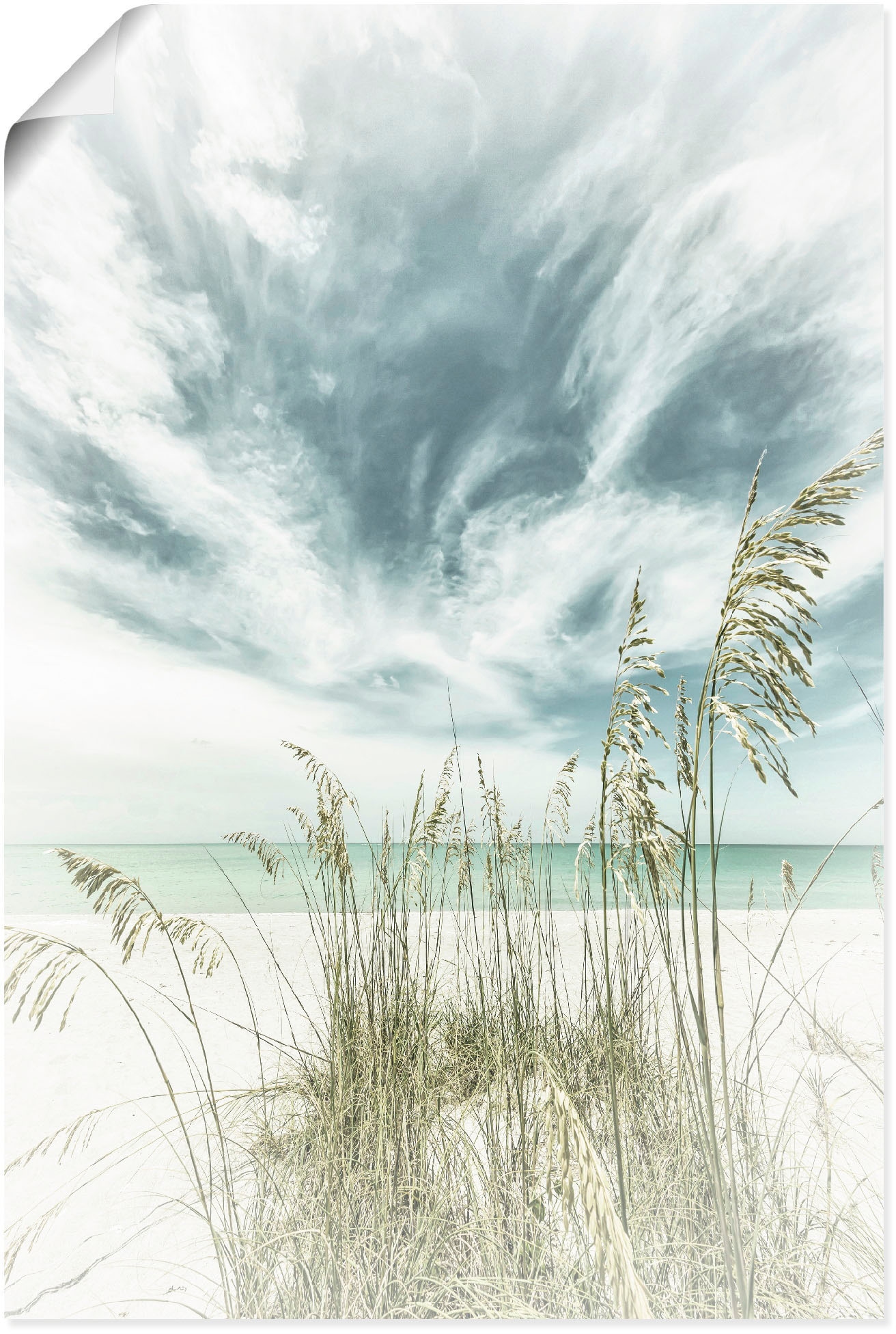 Artland Wandbild »Himmlische Stille am Strand Vintage«, Strandbilder, (1 St.),  als Alubild, Leinwandbild, Wandaufkleber oder Poster in versch. Größen auf  Rechnung bestellen