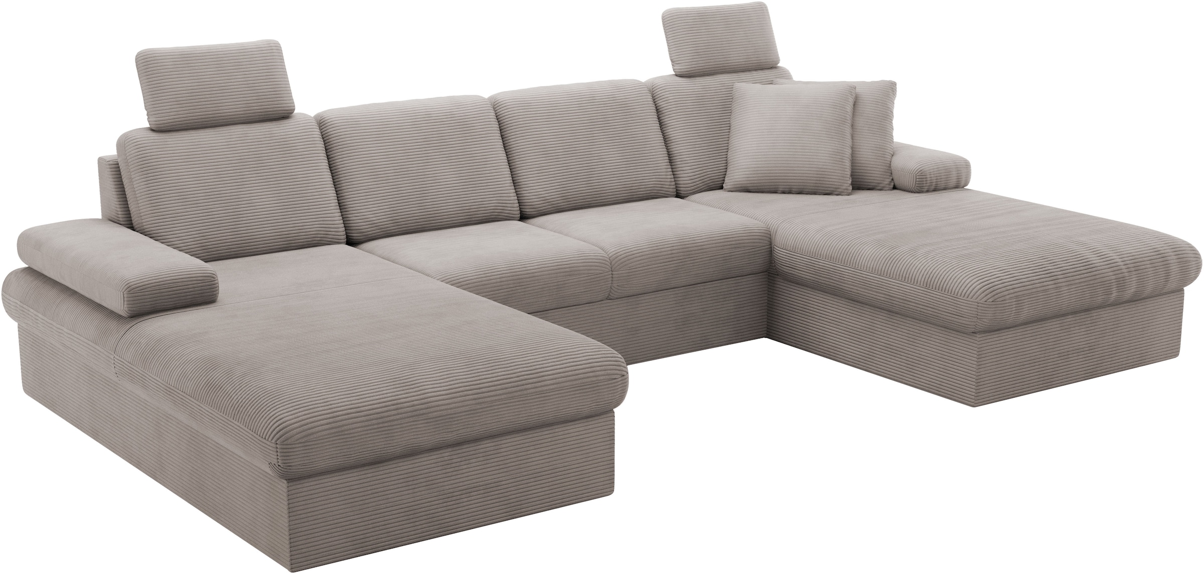 sit&more Wohnlandschaft »Moreno U-Form, B: 309 cm«, mit Armteilverstellung, optional Bettfunktion