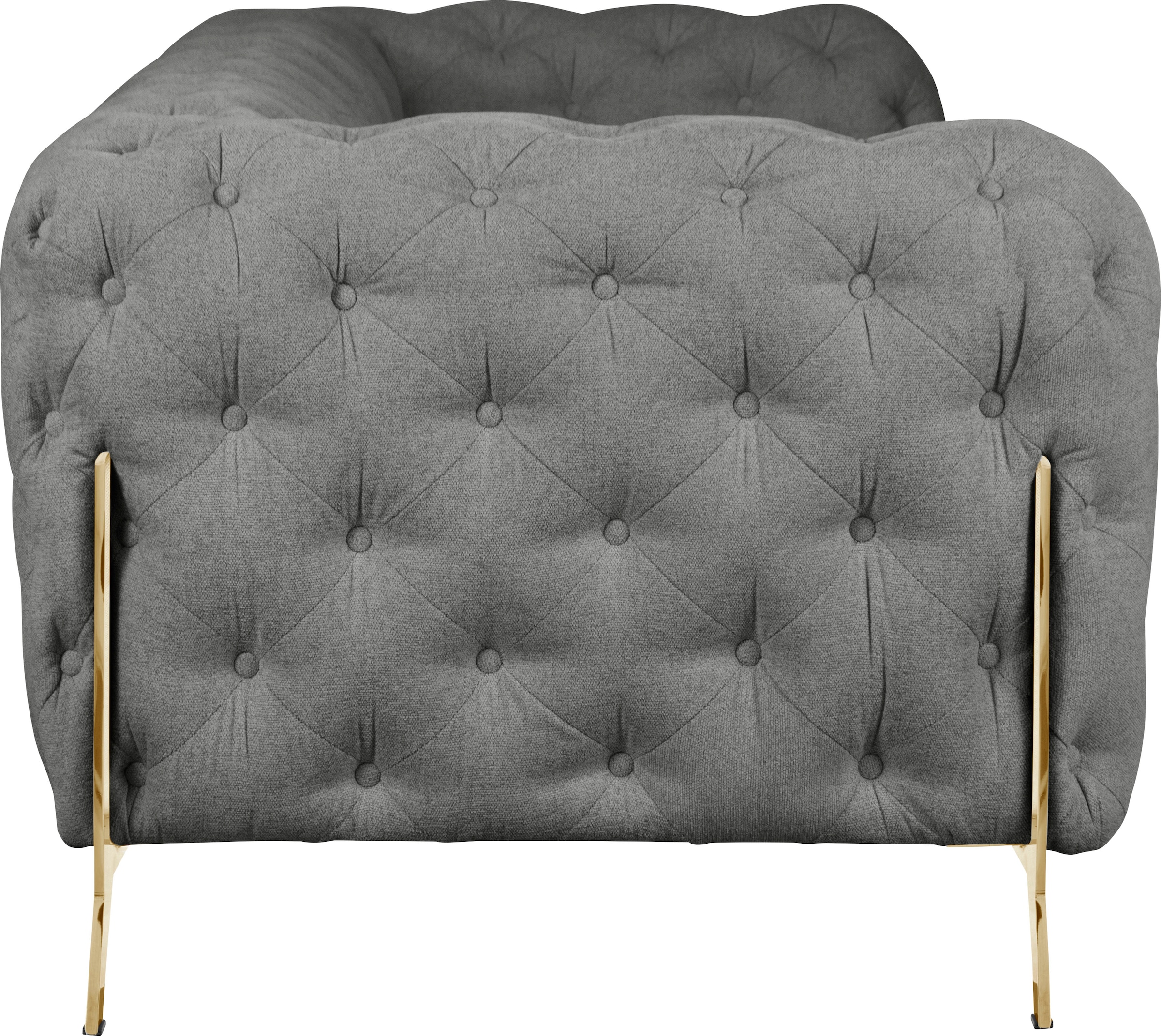 Leonique Chesterfield-Sofa »Amaury«, aufwändige Knopfheftung, moderne Chesterfield Optik, Fußfarbe wählbar