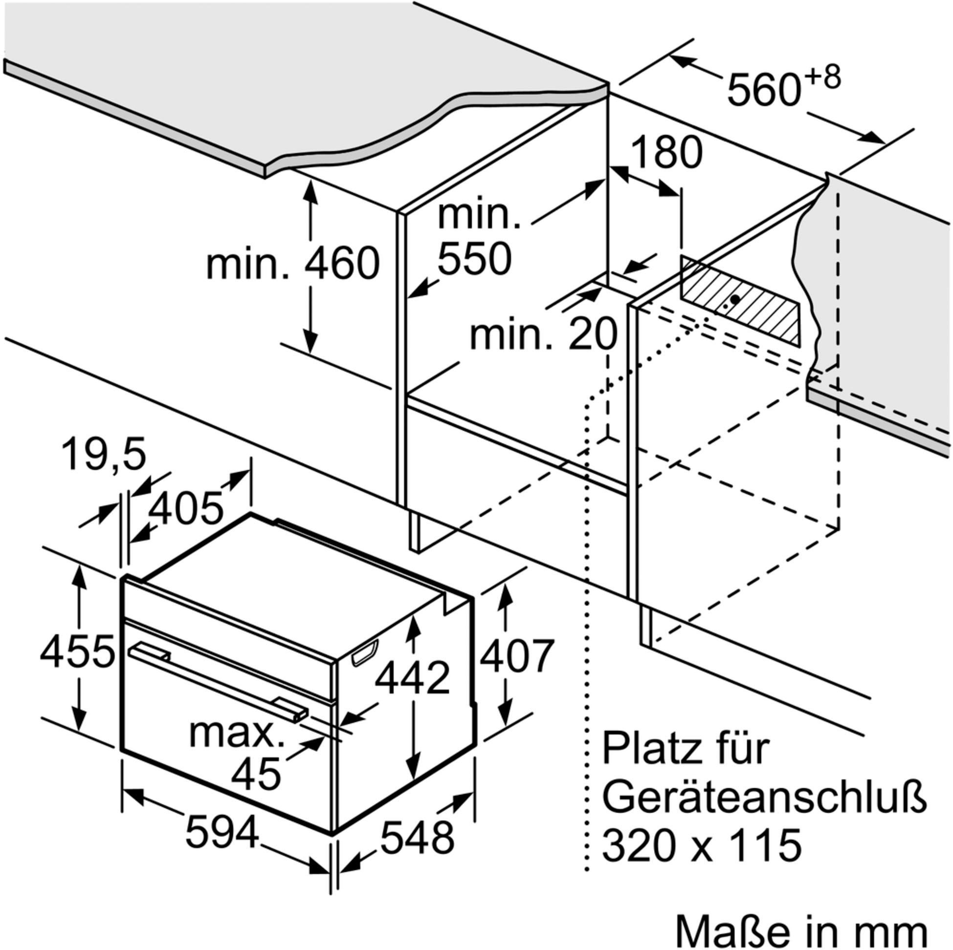 BOSCH Backofen mit Mikrowelle  »CMG633BB1«, mit Automatikprogrammen