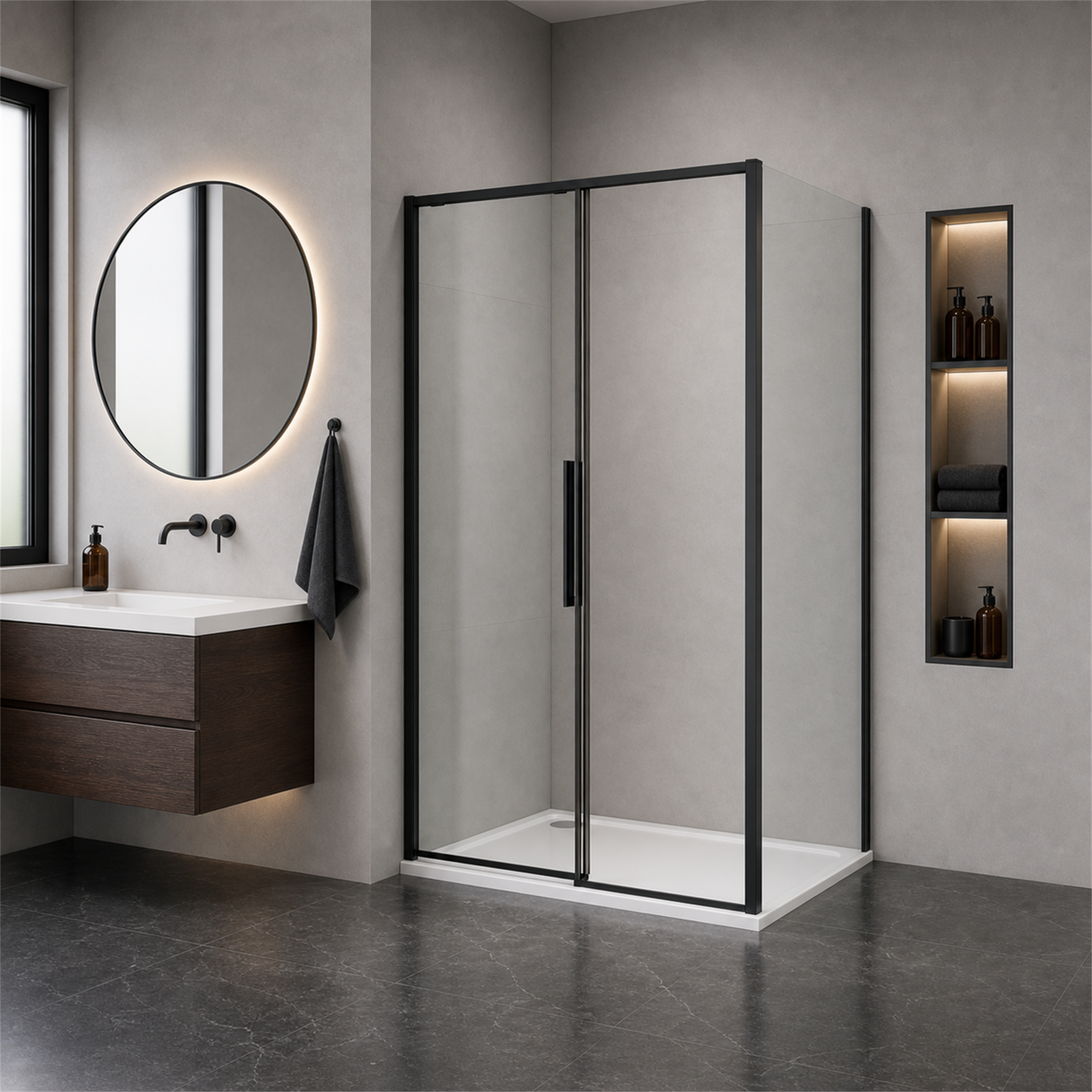 welltime Eckdusche »Pienza« Rechteckige Dusche mit Softclose