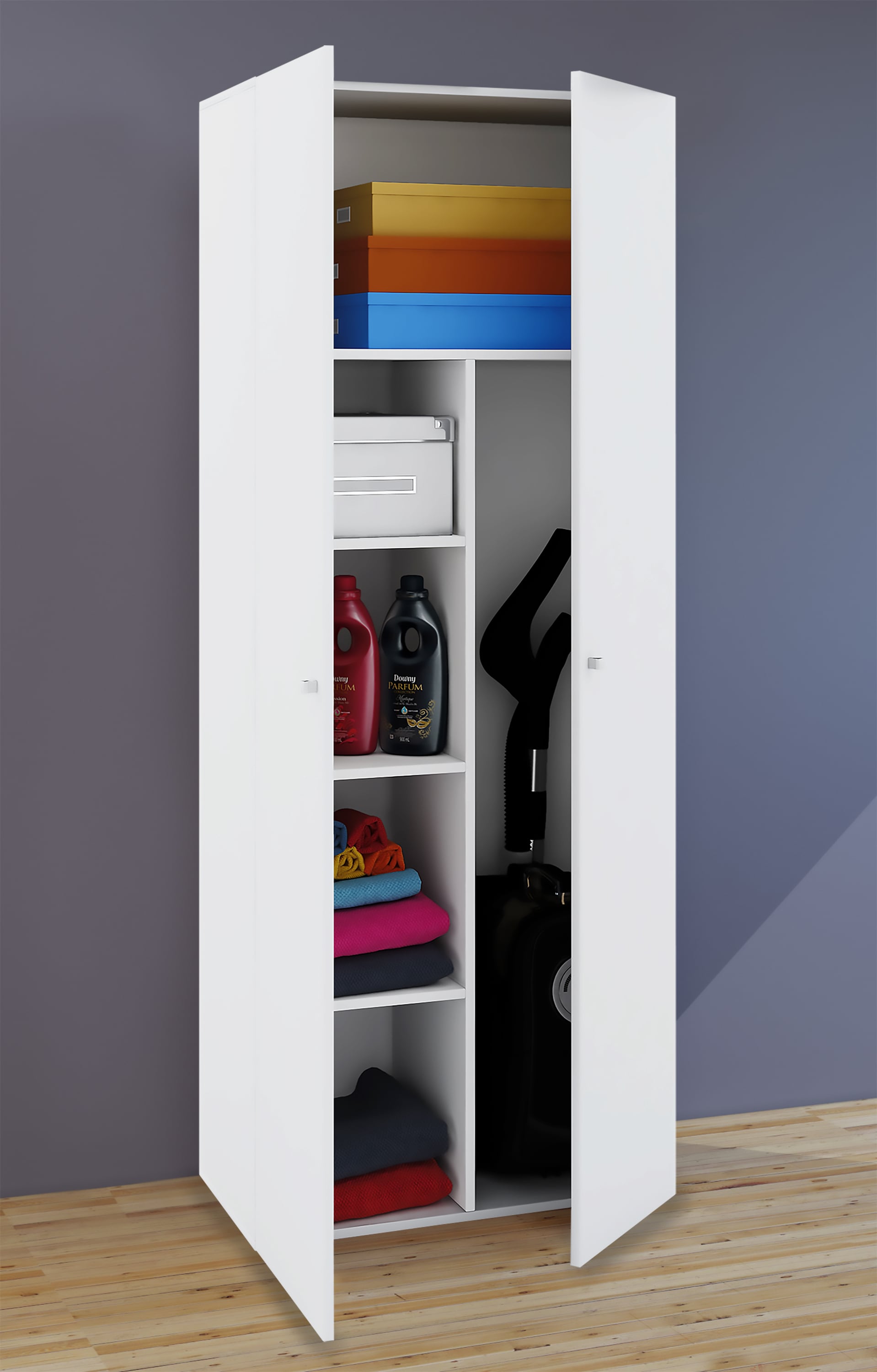 VCM Mehrzweckschrank »Holz Besenschrank Staubsauger Putzschrank Vandol« 1 Stk. tlg.