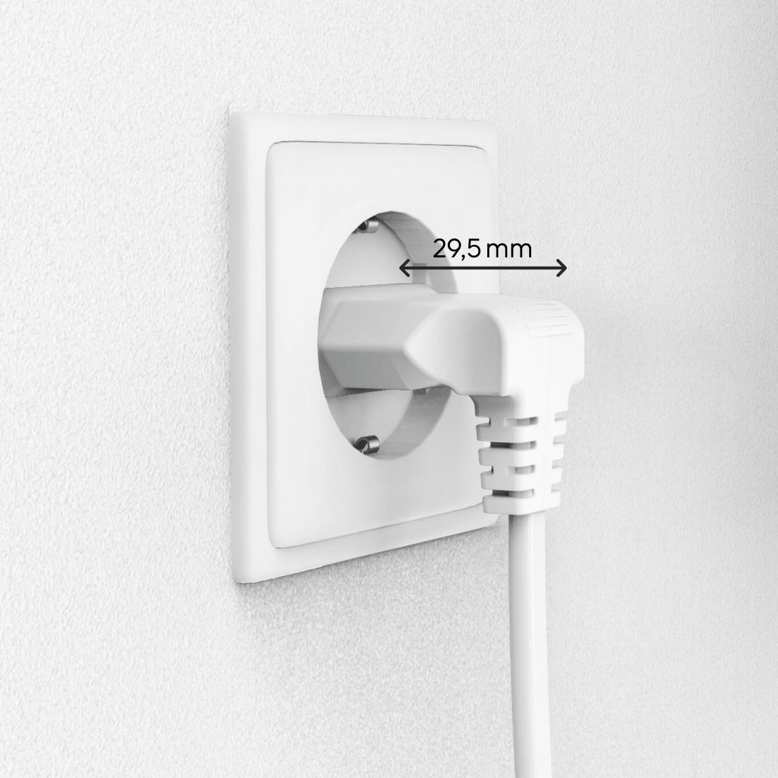 Hama Netzkabel »Netzkabel, beidseitig gewinkelt, Euro Stecker, Doppelnut, C7, 1,5 m«, Typ C (Eurostecker), 150 cm