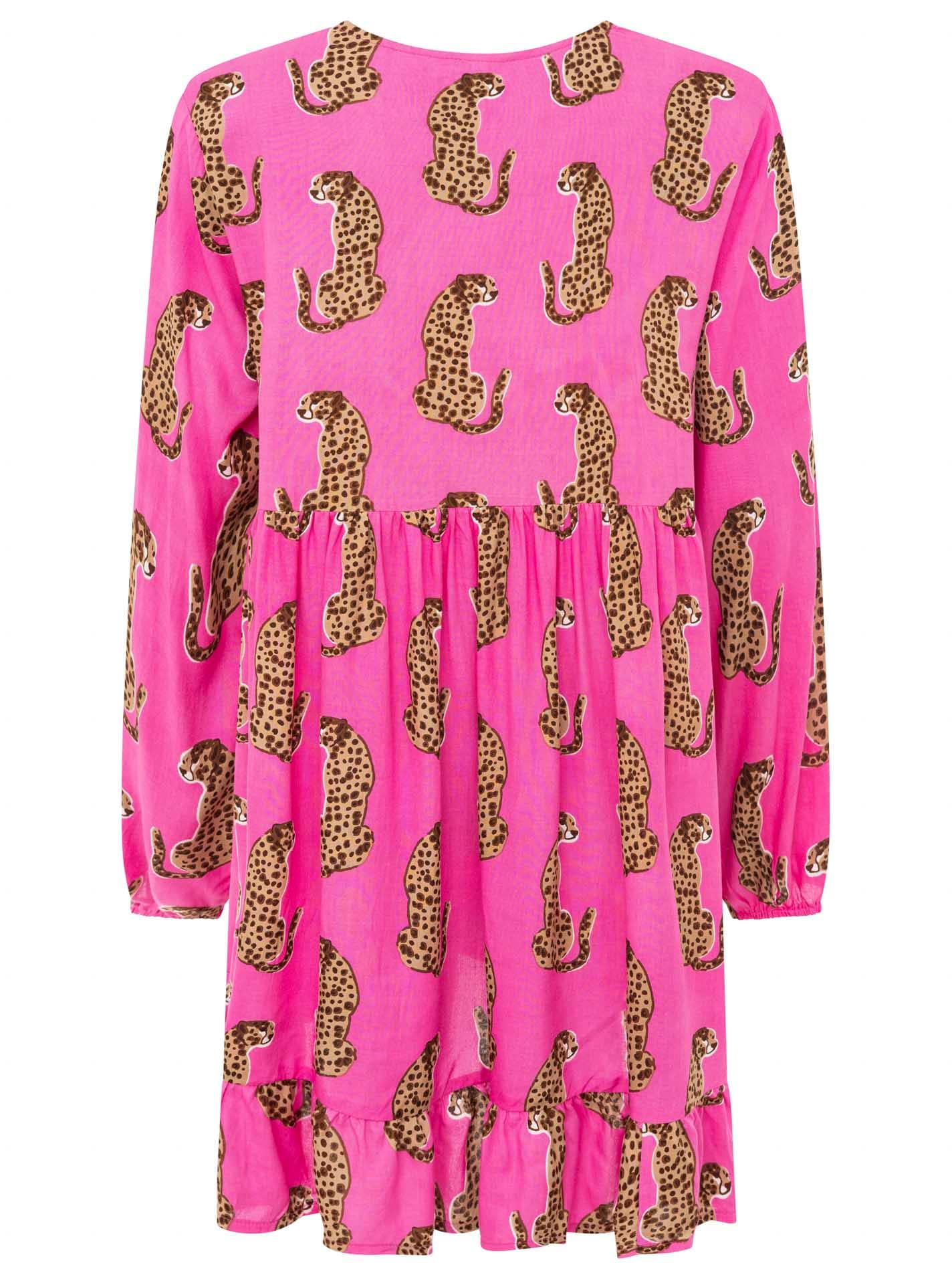 Zwillingsherz Sweatkleid »"Loevely Leopard"« Leopardenmotiv, mit Tassel, lange Ärmel, figurumspielend