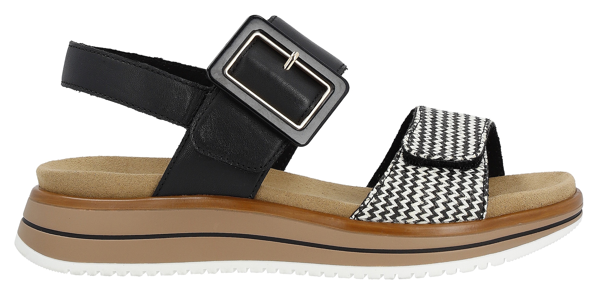 Remonte Keilsandalette »ELLE-Collection«, Sommerschuh, Sandale, Komfortschuh mit praktischen Klettverschlüssen