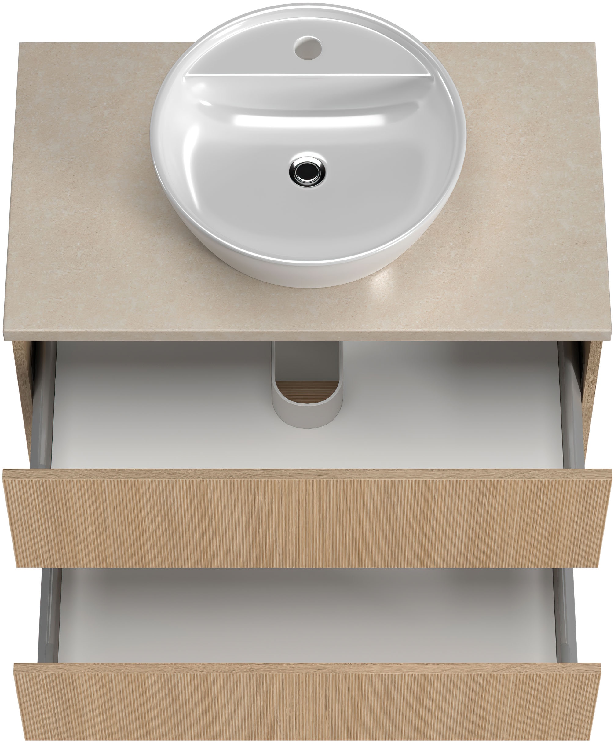 welltime Badmöbel-Set »EIXO, Set aus Spiegelschrank, Waschtisch und Midischrank«, Set 110 cm breit, Badmöbel mit LED-Beleuchtung