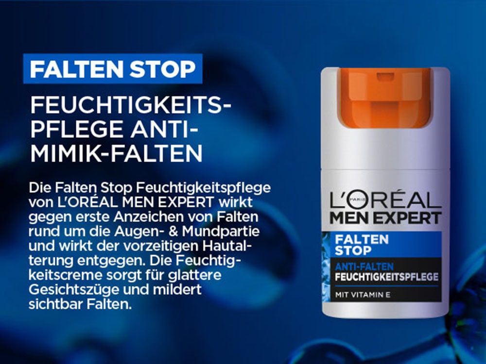 L'ORÉAL PARIS MEN EXPERT Feuchtigkeitscreme »Anti-Falten Feuchtigkeitspflege«, mit Vitamin E