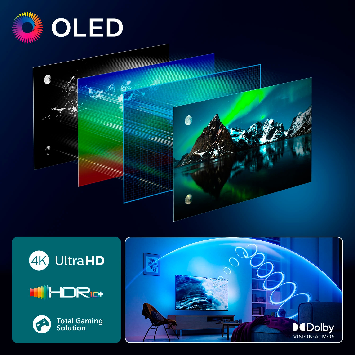 Philips OLED-Fernseher »77OLED760/12«, 4K Ultra HD, Smart-TV