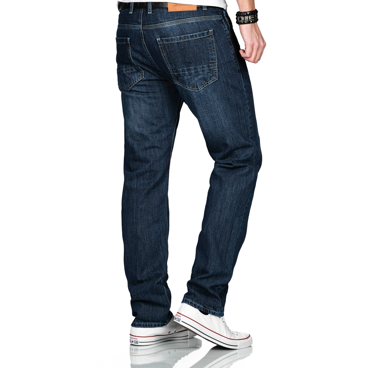 Alessandro Salvarini Comfort-fit-Jeans »A. Salvarini Marco Designer Herren Jeans Hose Basic Stretch Jeanshose Comfort Fit«