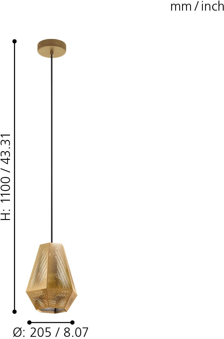 EGLO Pendelleuchte »CHIAVICA« E27 Hängeleuchte, Hängelampe