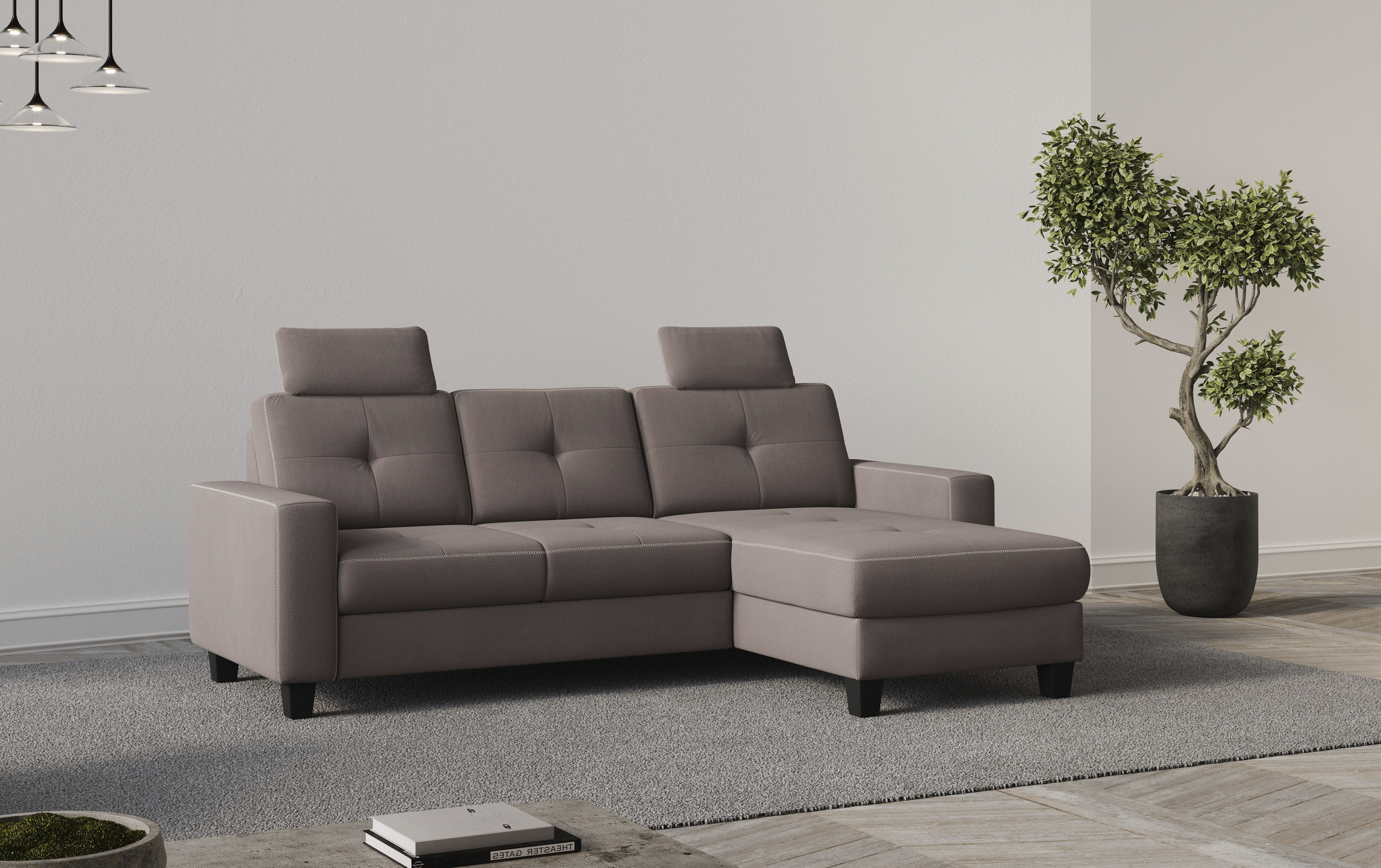 OTTO home Ecksofa "Varese" wahlweise mit Schlaffunktion und Bettkasten