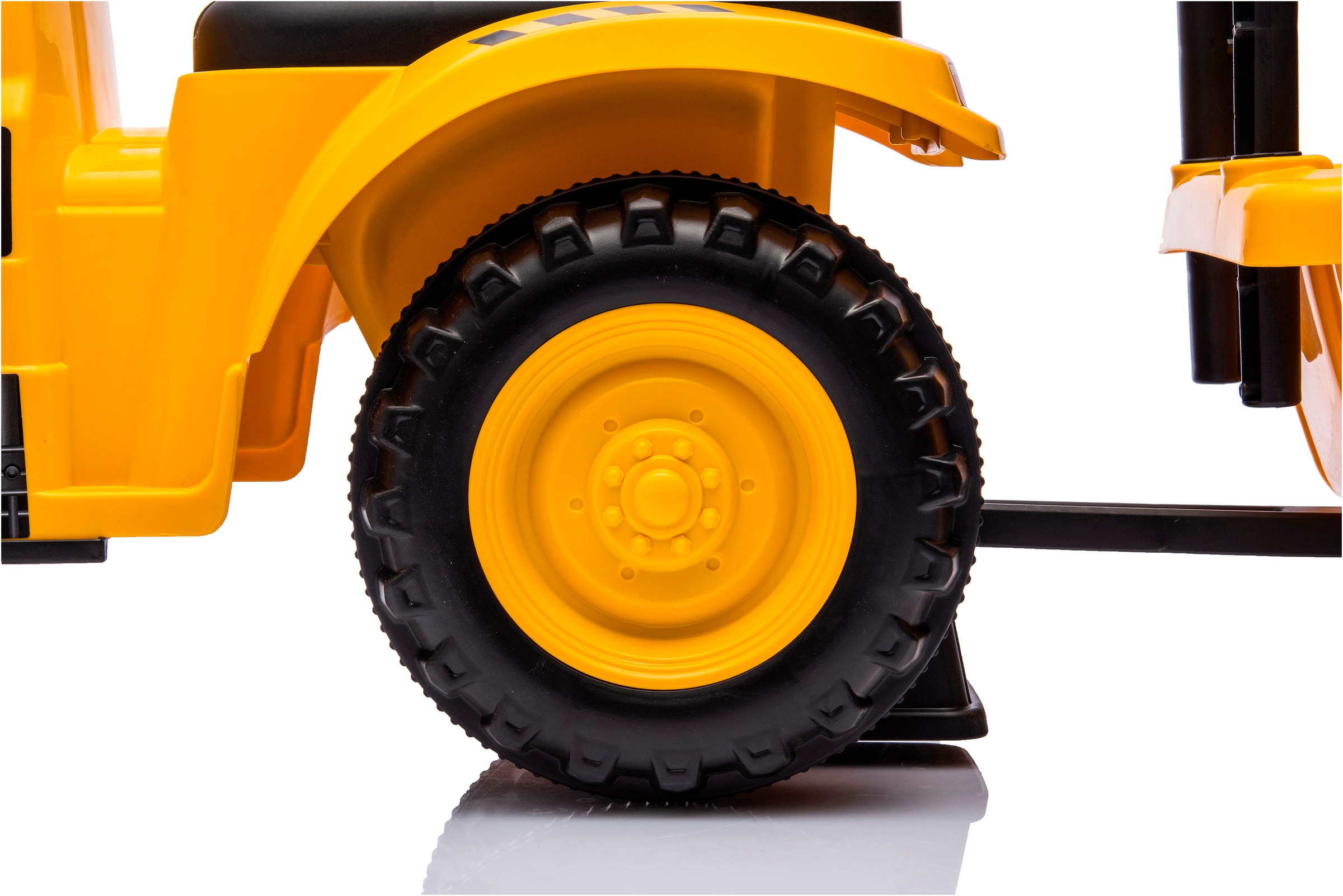 Jamara Rutscher »Caterpillar Traktor mit Anhänger 2in1, gelb« mit Licht- und Soundeffekten sowie Hupe