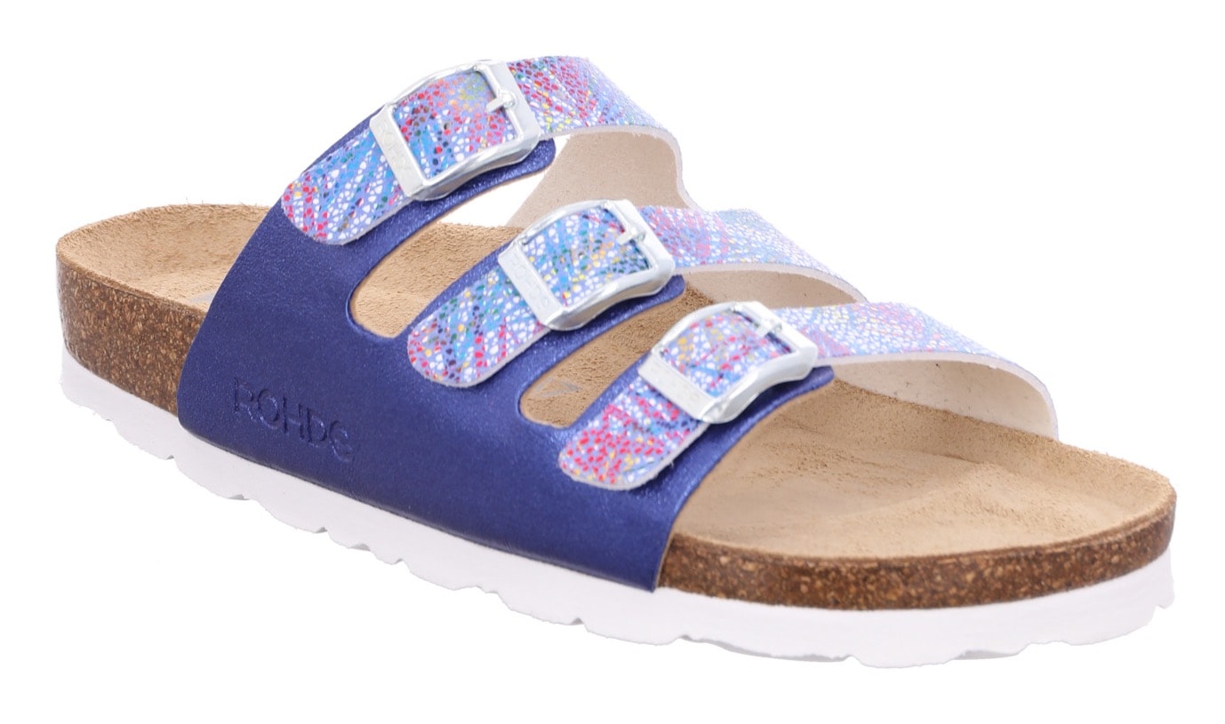 Rohde Pantolette »ALBA«, Sommerschuh, Hausschuh, Strandschuh, Schlappen mit drei Schnallen