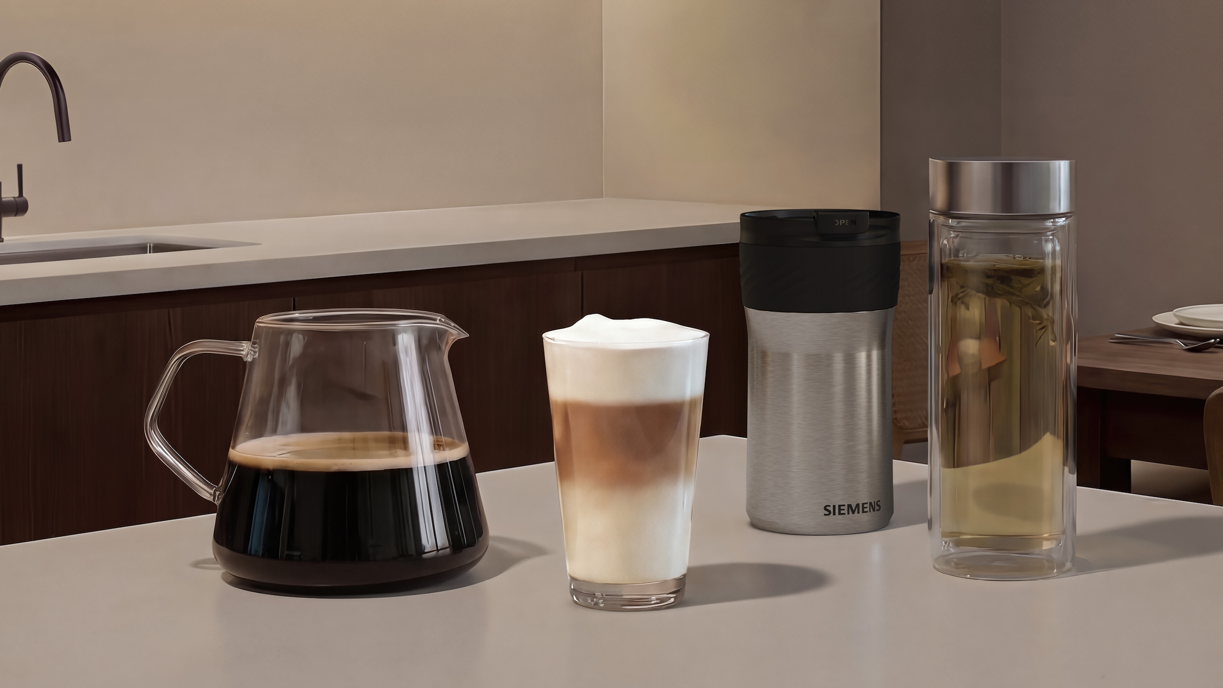 SIEMENS Kaffeevollautomat »TQ923EZ3« farbiges 6.8'' TFT-Display, individuelle Aromaeinstellung, Edelstahl