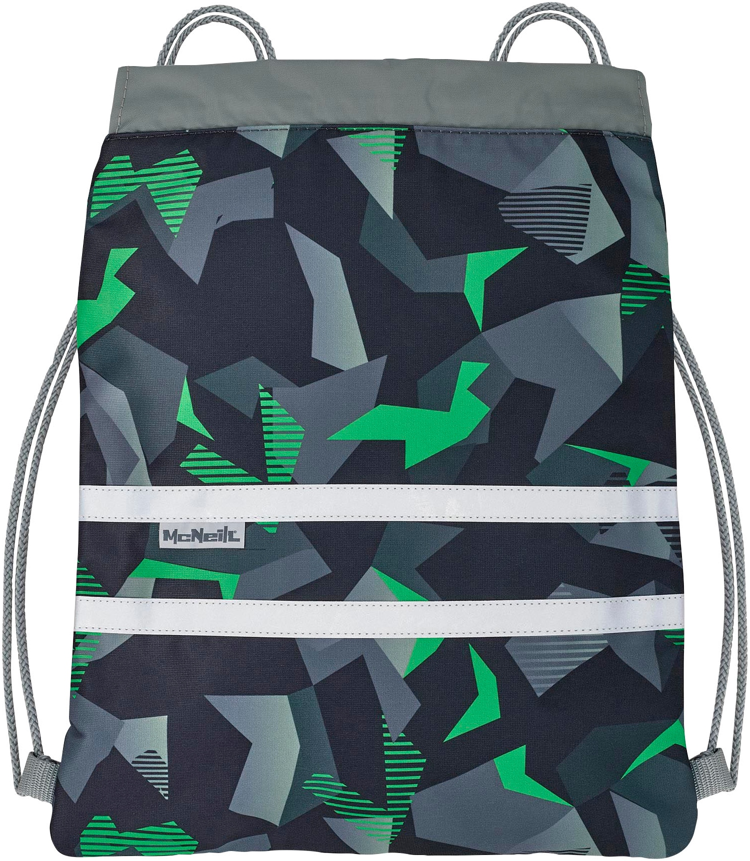 McNeill Schulranzen »Ergo Compacto, Techno« reflektierende Streifen auf den Schultergurten;retroreflektierende Flächen inkl. Federmäppchen, Turnbeutel, Schlamperrolle & Motivmagnet